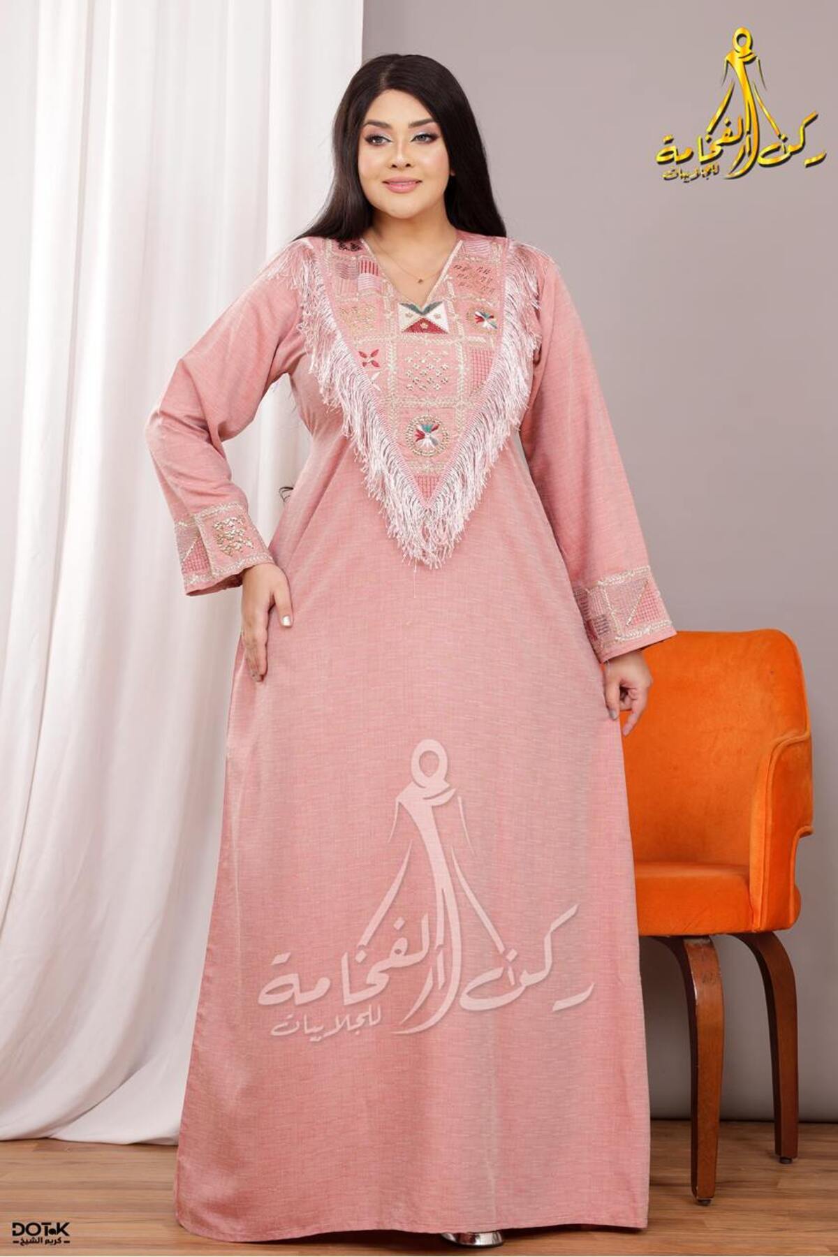 Generies-Linen abaya made of light and comfortable linen material with an elegant and modern design, ideal for everyday use 1