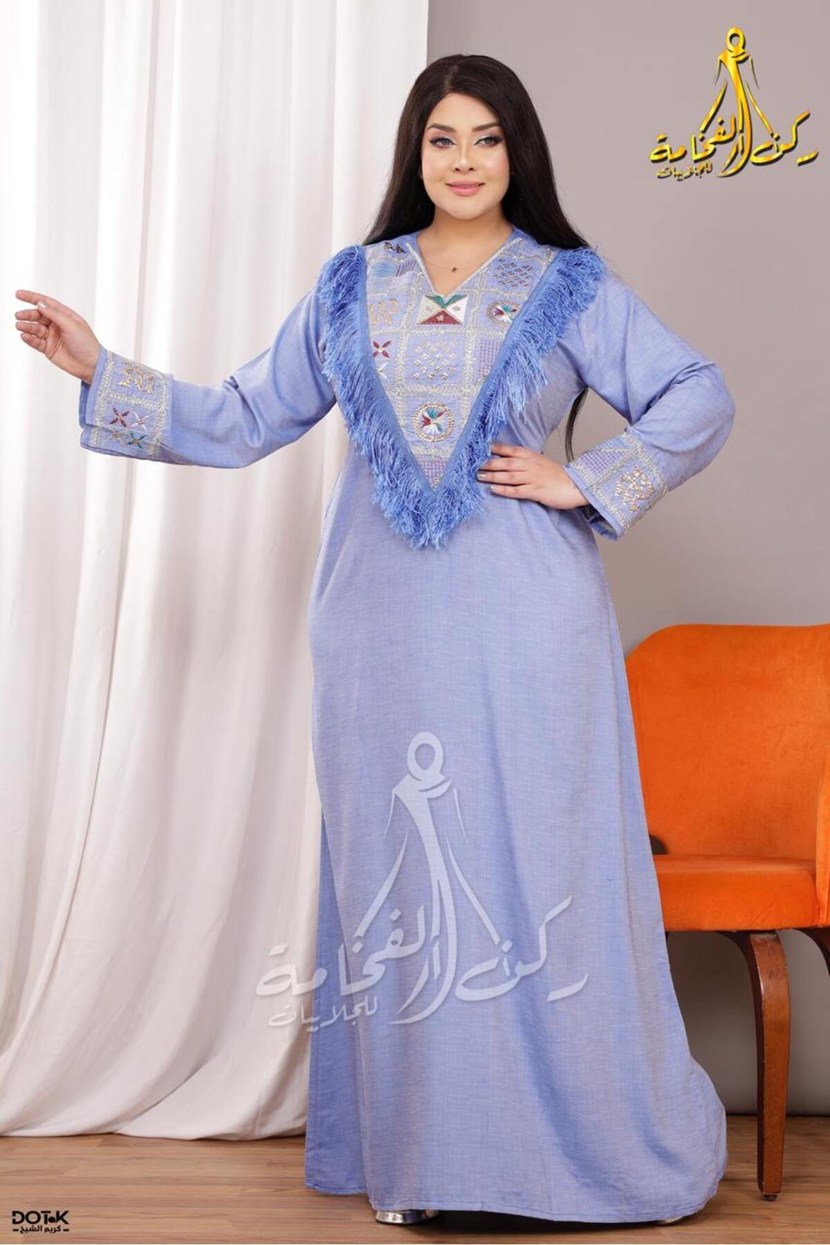 Generies-Linen abaya made of light and comfortable linen material with an elegant and modern design, ideal for everyday use 1