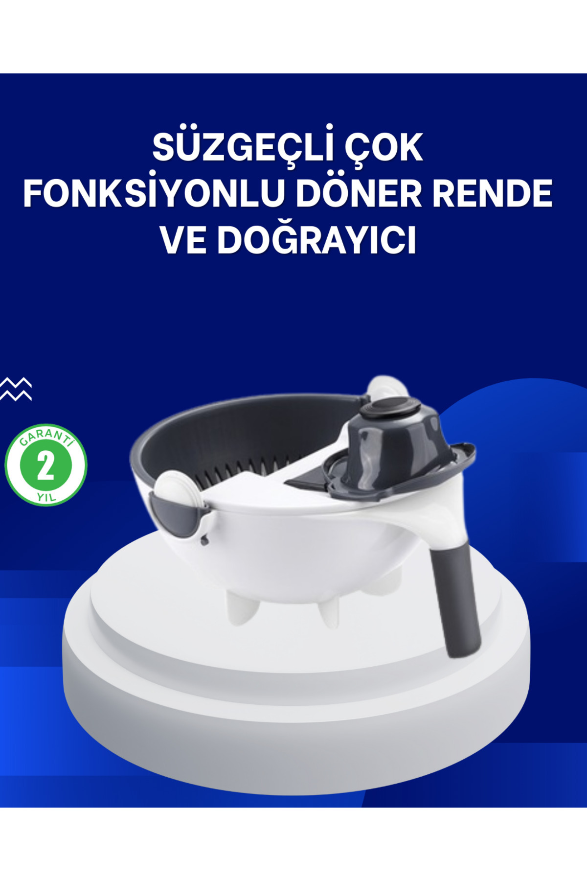 FrereConception Mutfak İçin Pratik 5 Bıçaklı Rende ve Süzgeç Seti