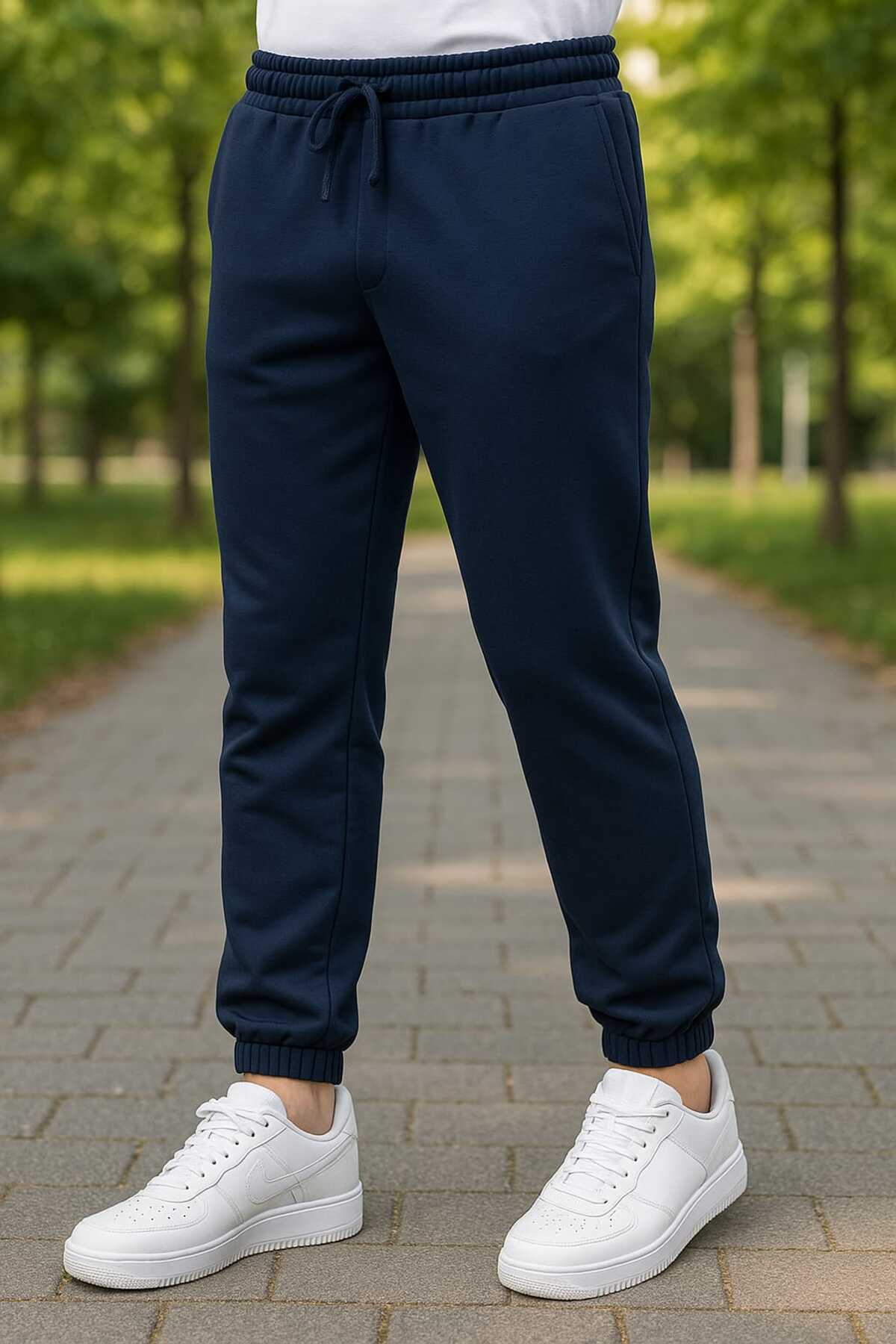 TREND ALİSSE Erkek llacivertt Standart Fit Normal Kesim 2 Iplik Cepli Rahat Jogger Eşofman Altı