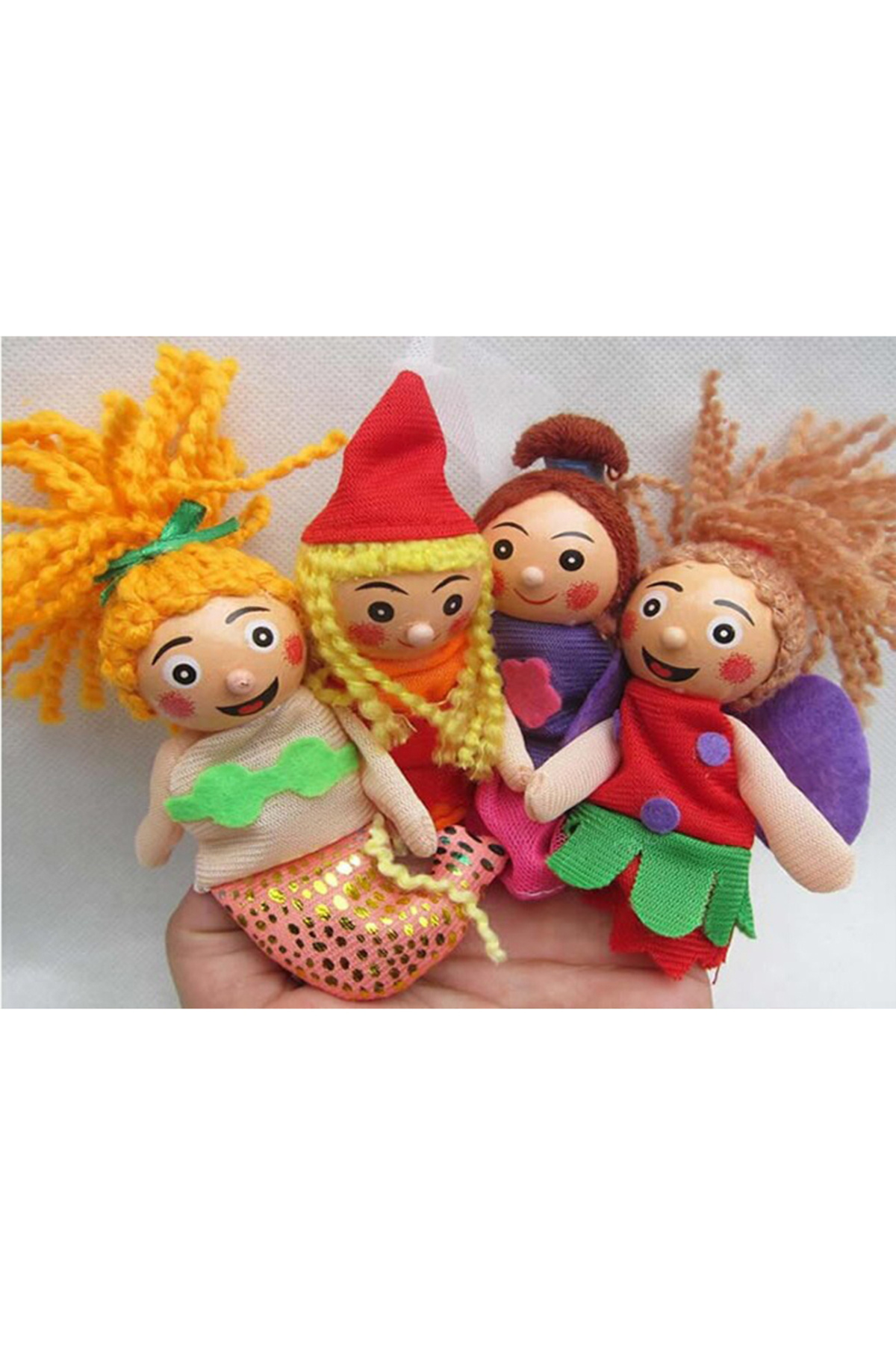 teknotrust Renkli 4'lü Parmak Kuklası, Eğlenceli ve Öğretici Çocuk Oyuncakları