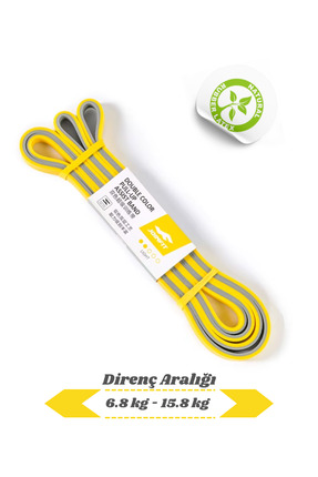 JOINFIT Direnç Lastiği ve Egzersiz Bandı Sarı-Gri X-Light - %100 Doğal Kauçuk