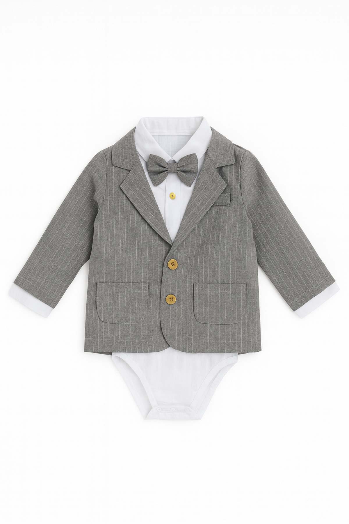 tinytrends Erkek Bebek&Çocuk Exclusive Cut Luxury Zıbınlı Gömlek Ceketli Takım Elbise Mevlüt Düğün Party fotoğrafı 2 (önizleme)