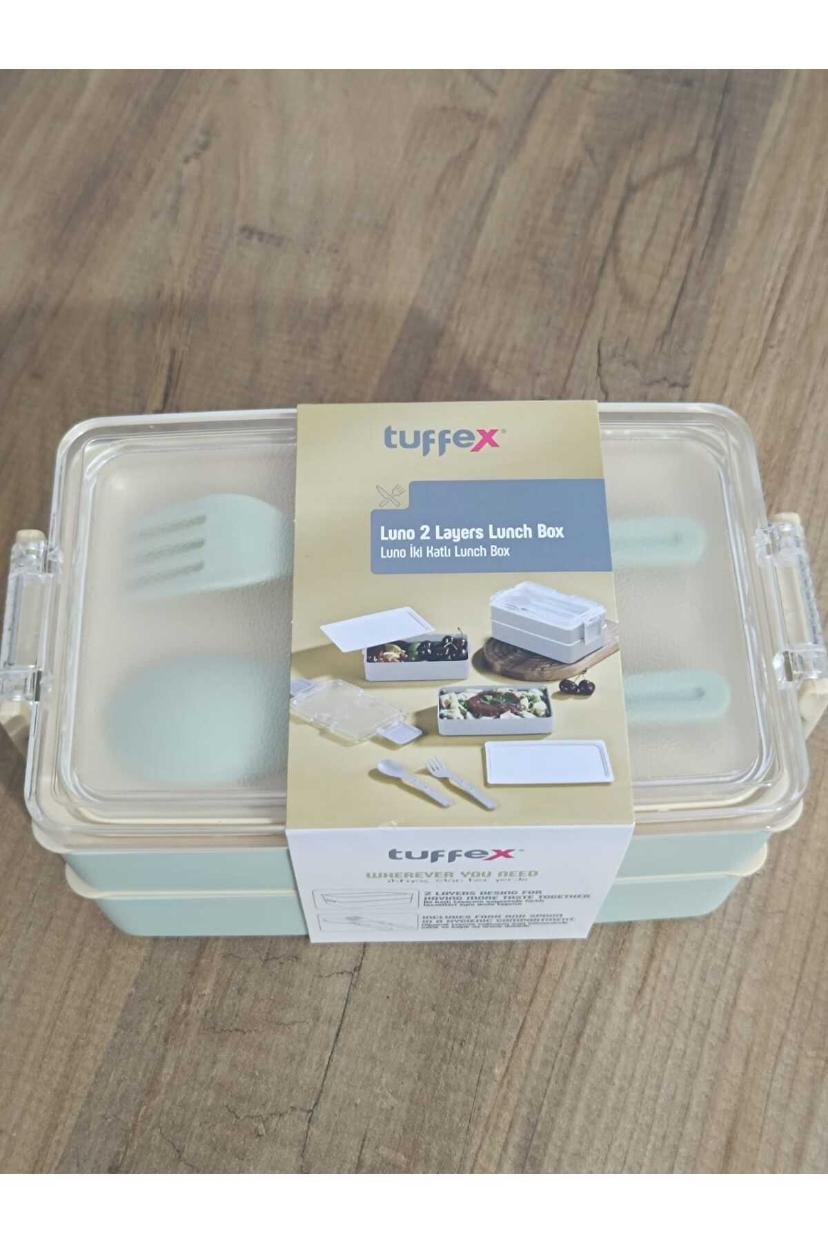 Tuffex Luno Kaliteli 600ML Lunch Box Yeni Koleksiyon 2 Katlı Yemek