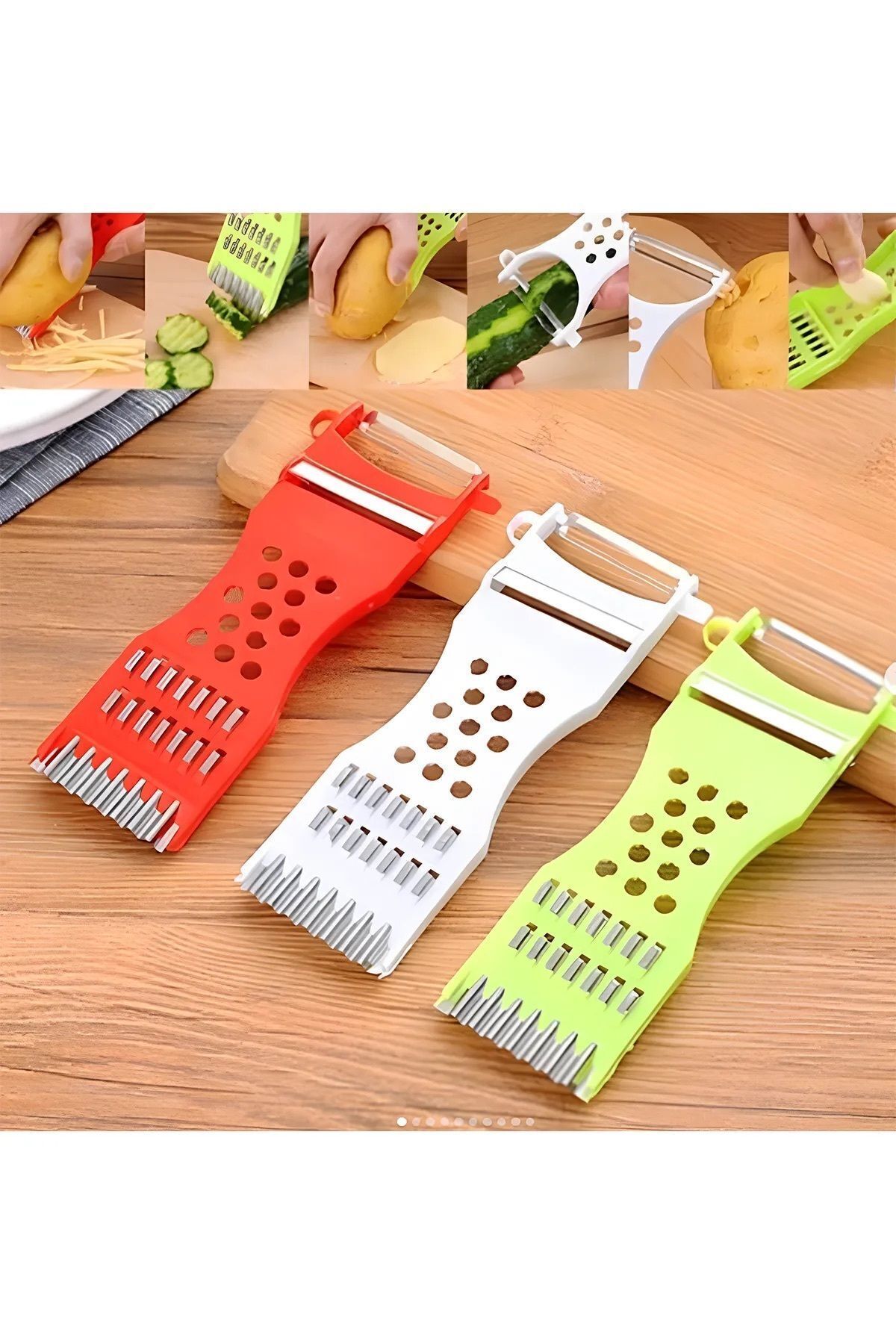 Special Action Çok Fonksiyonlu Rende - Soyacak – Sebze ve Meyve Doğrayıcı (Patates, Havuç, Salatalık, Limon), 17 cm