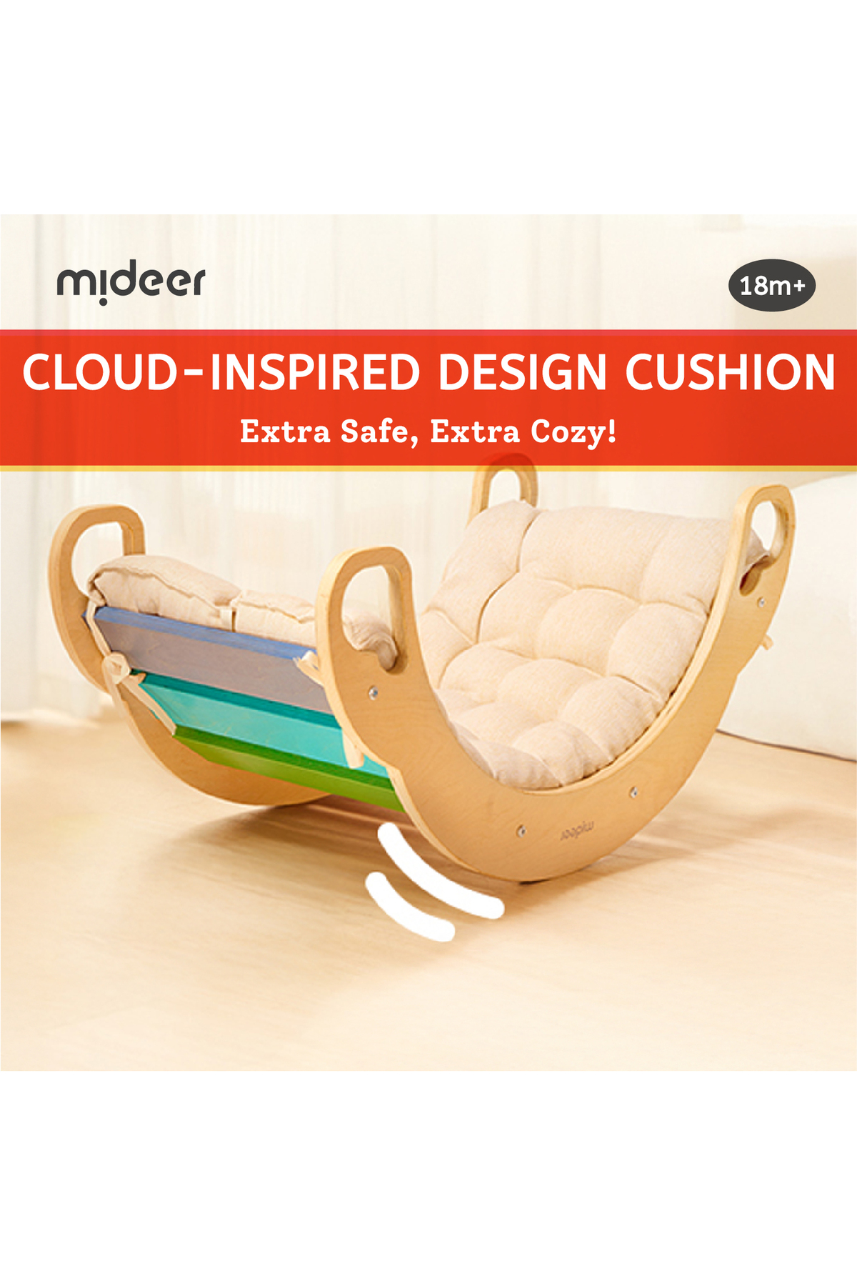 صندلی صخرهنوردی چوبی رنگینکمان