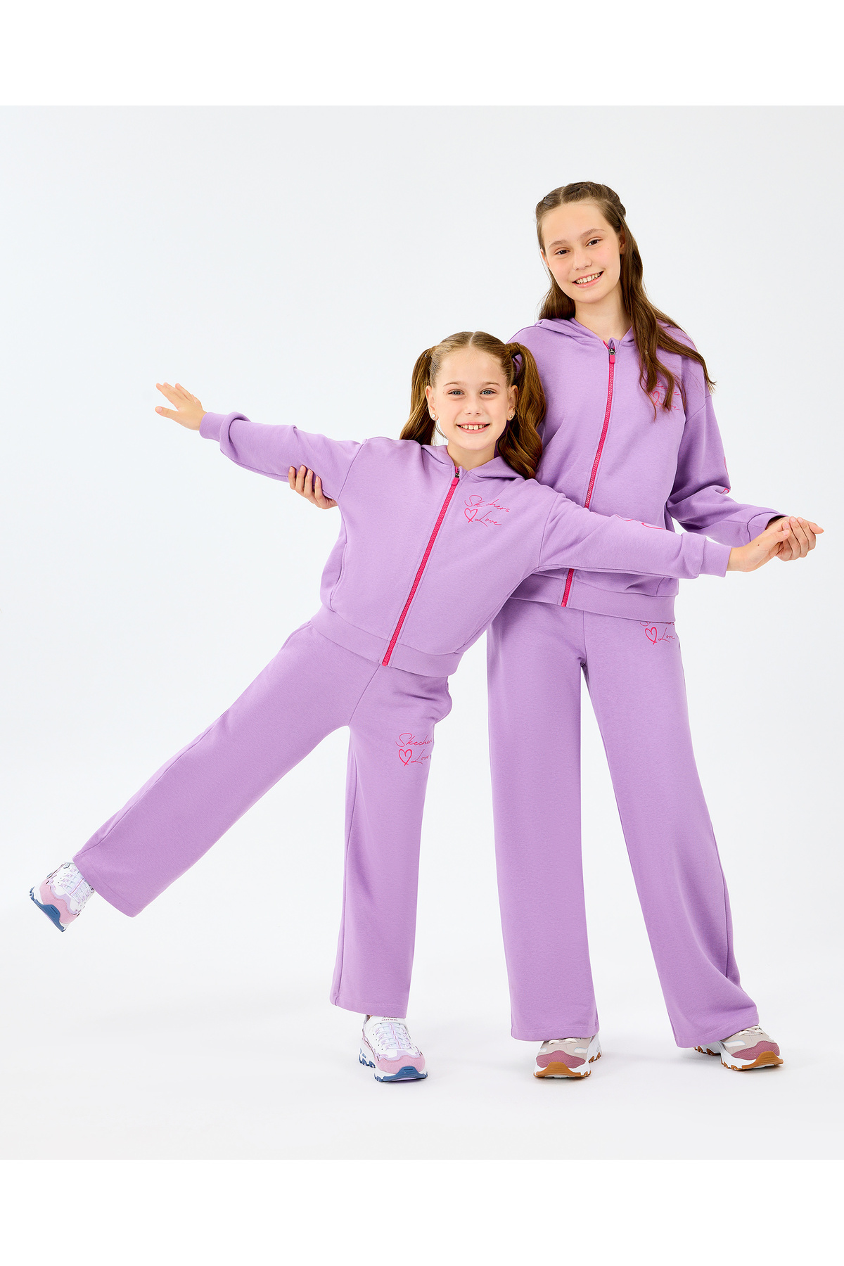 اسکچرز شلوار ورزشی دخترانه بزرگ G Lw مدل پشمی، بنفش، SK2520004-4009