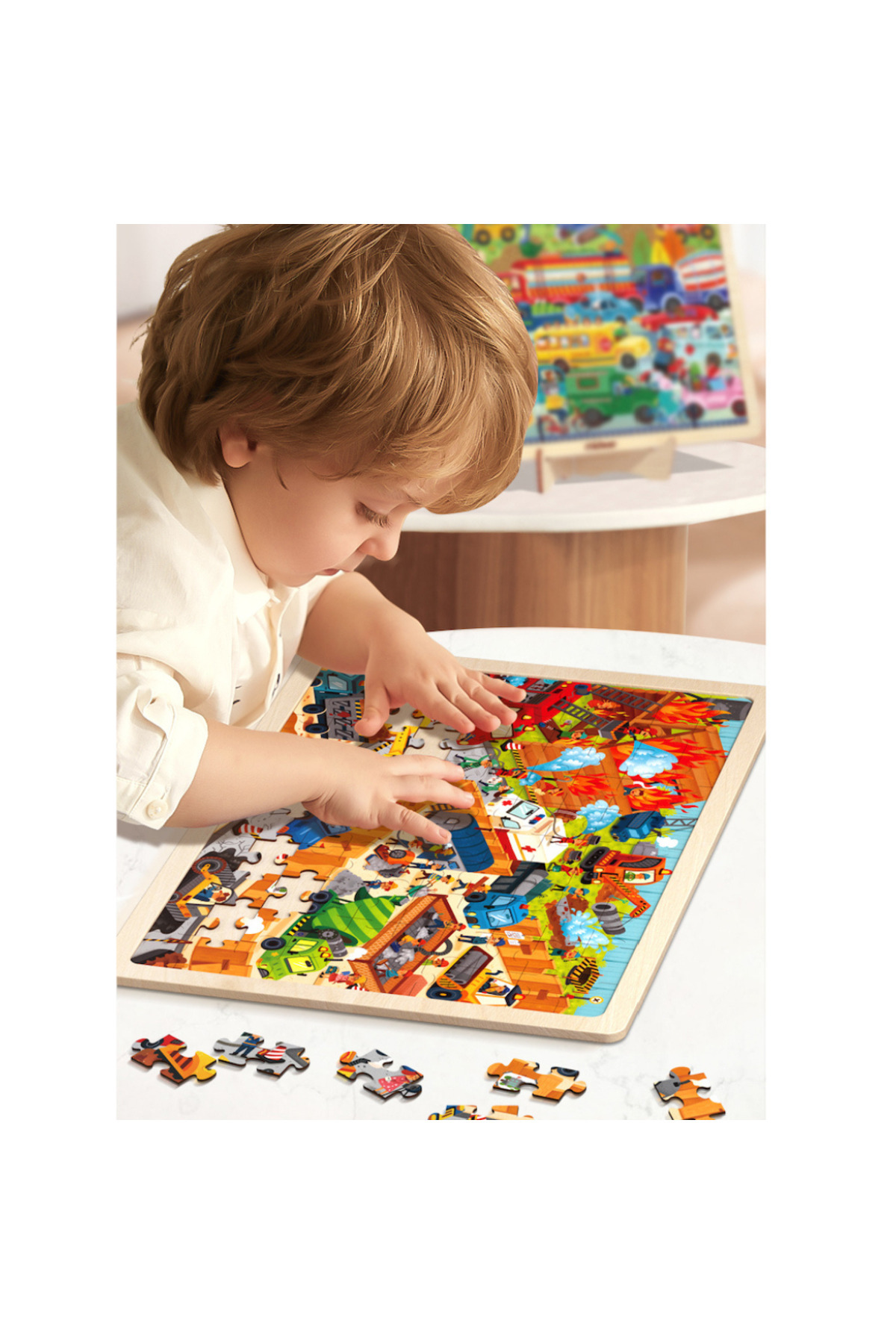 پازل چوبی سفر با اتوبوس ۴۸ تکه