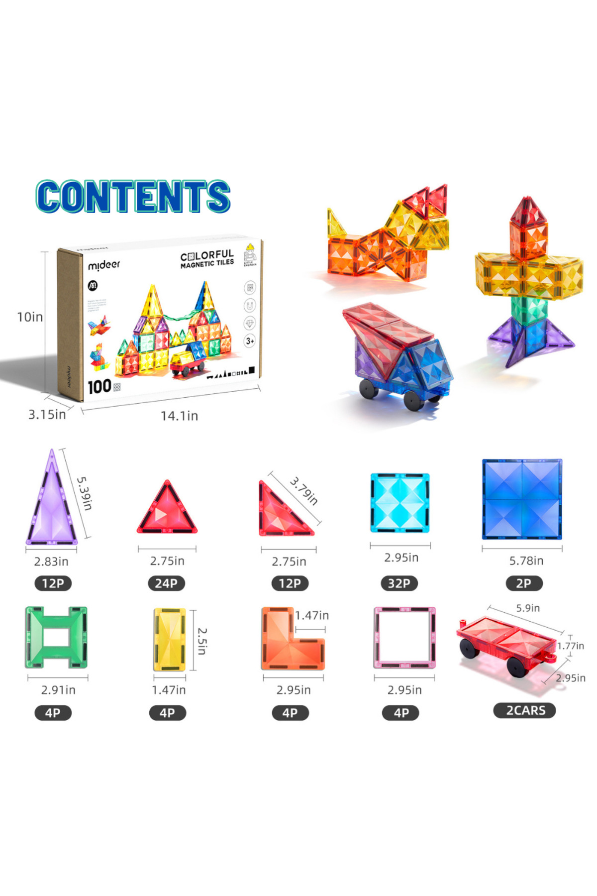 کاشی‌های مغناطیسی رنگارنگ ۱۰۰ عددی