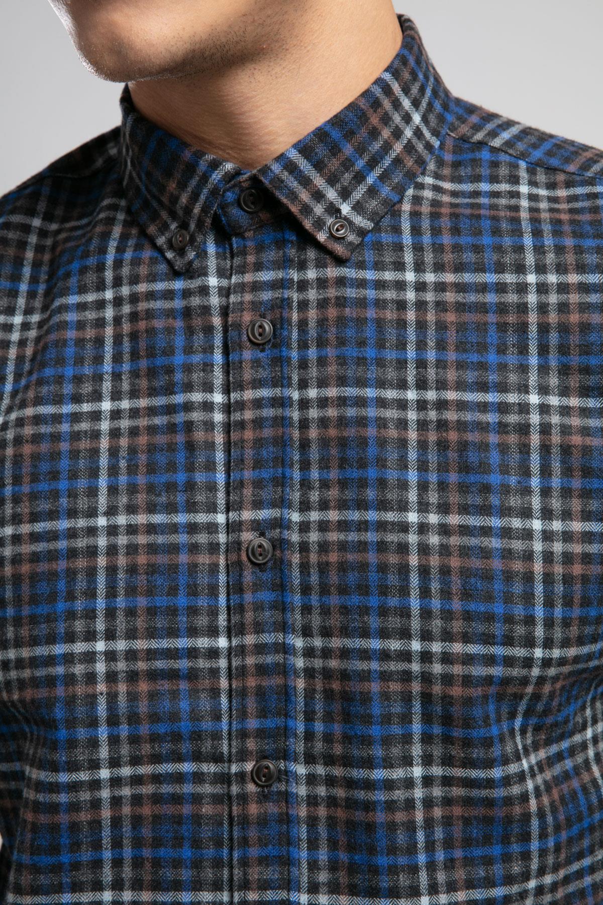 پیراهن مردانه شطرنجی آستین بلند | لی کوپر Lee Cooper 261 LCM 241009 - تصویر 3