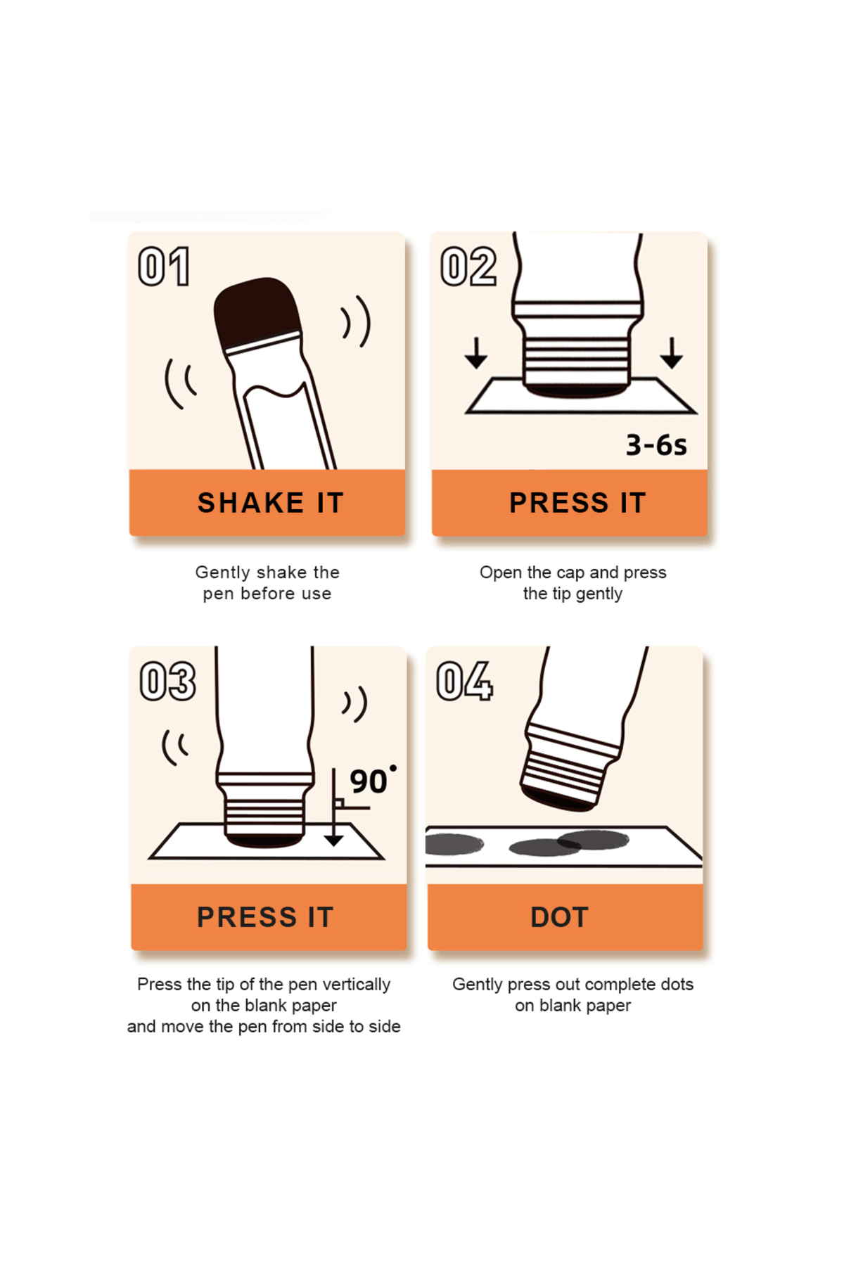 ماژیک‌های نقطه‌گذاری جادویی - ۶ رنگ