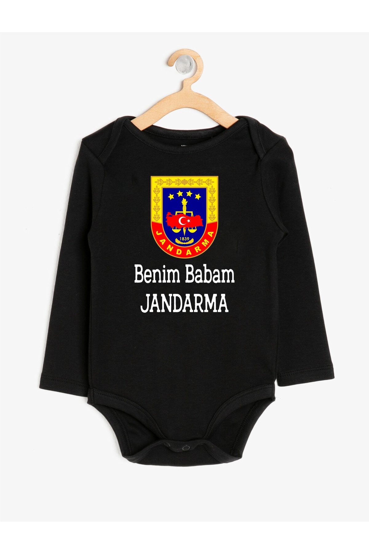 My Dad's Gendarmerie Printed Baby Bodysuit