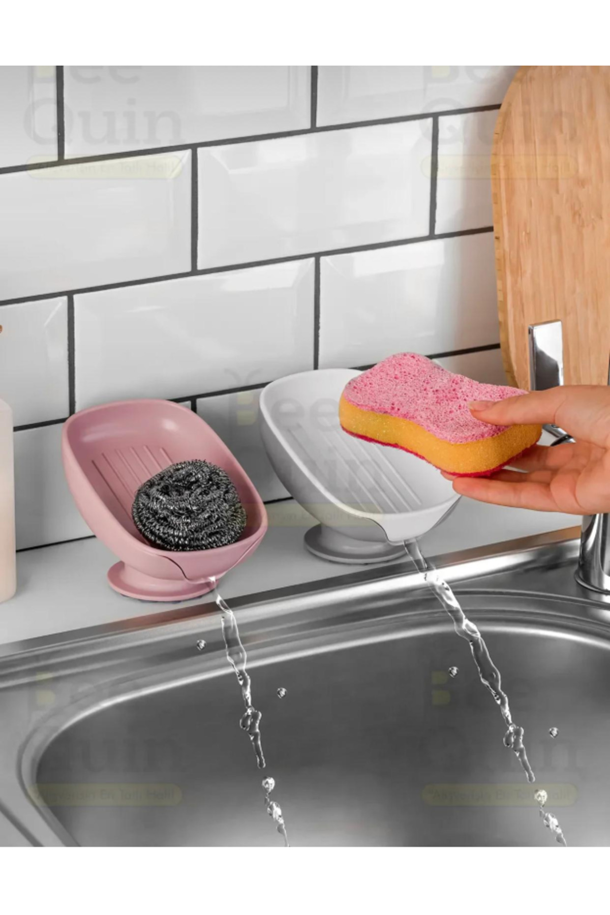 Ranüş Home Pratik Vantuzlu Su Giderli Sabunluk