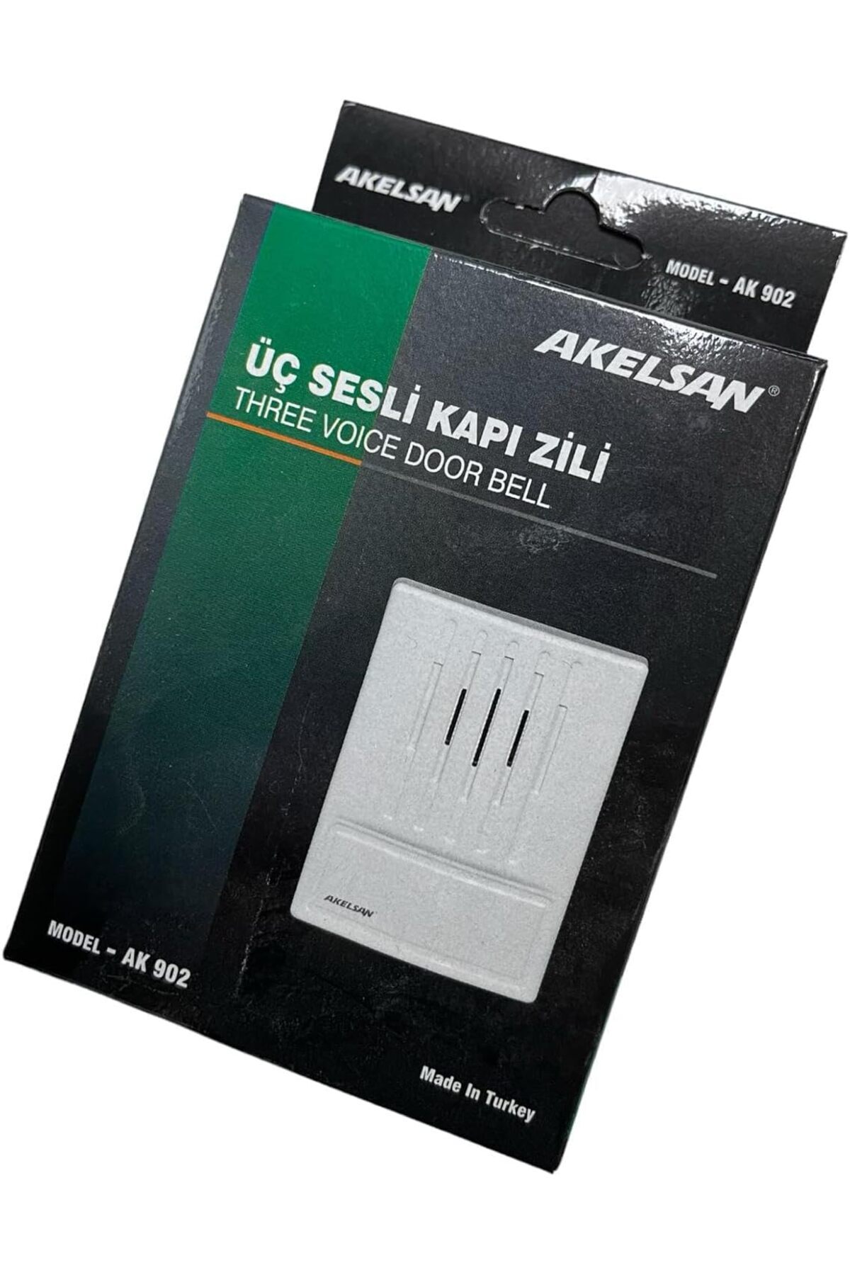 STOREMAX snShop Kanarya Kapı Zili AK-902 – 3 Sesli, 12V AC, 11x8x2 cm – Zil Trafosu ile Uyumlu, Kolay Mo
