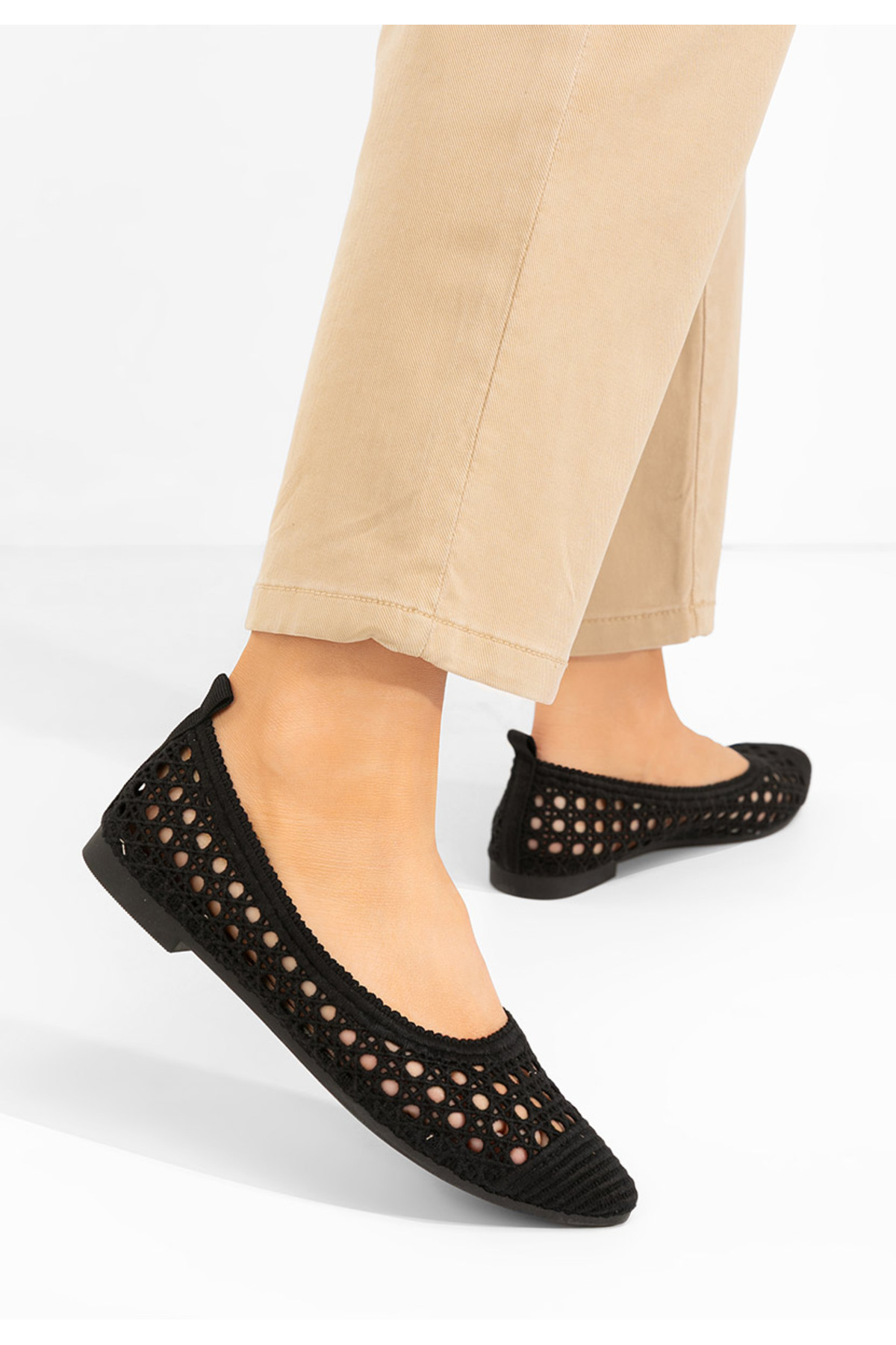 B T Shoes Čierne balerínky Marybel