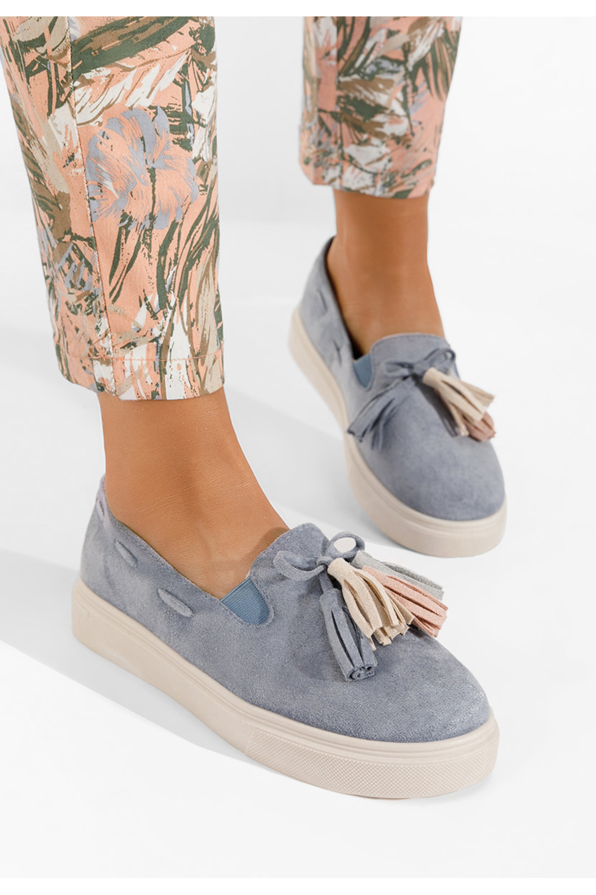 B T Shoes Modré dámske espadrilky Graziela