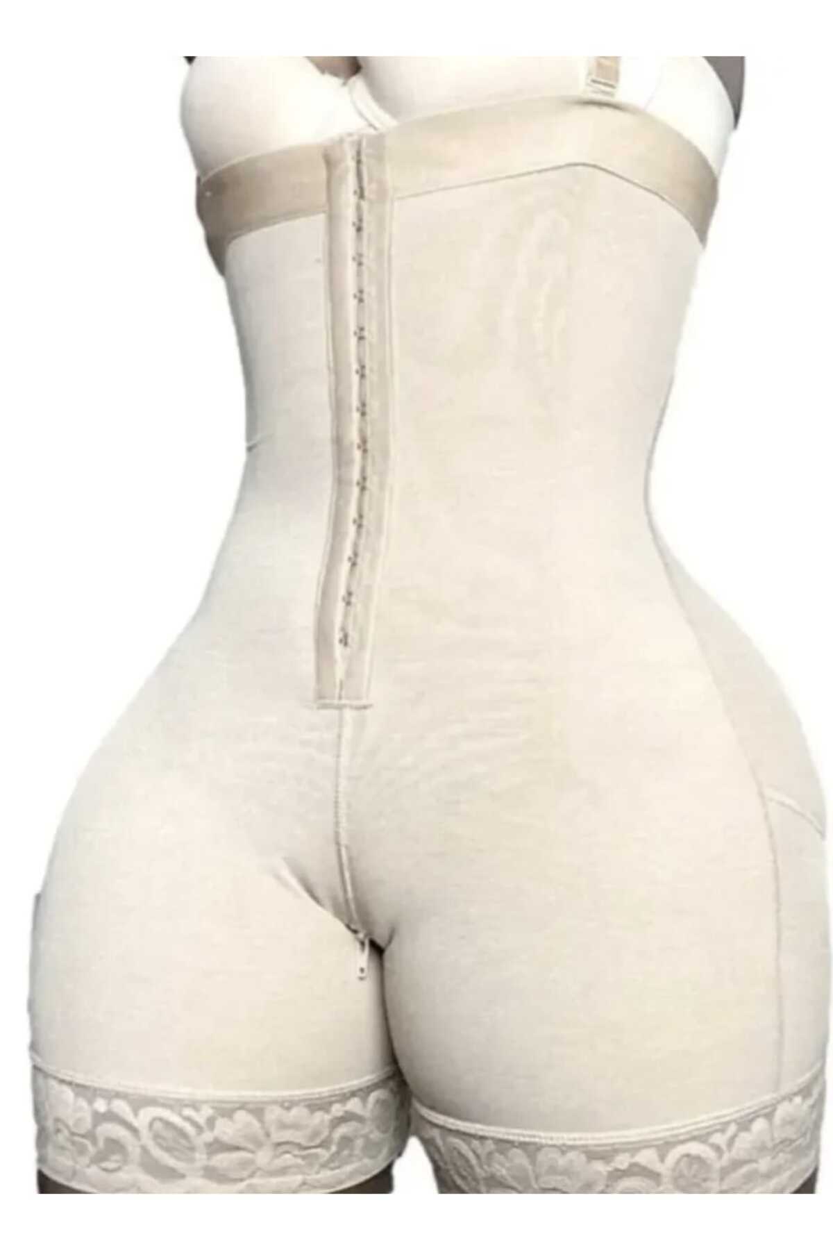 Fstyle-Body sculpting compression garment with 3 front clips for control and compression after childbirth and other occasions 1