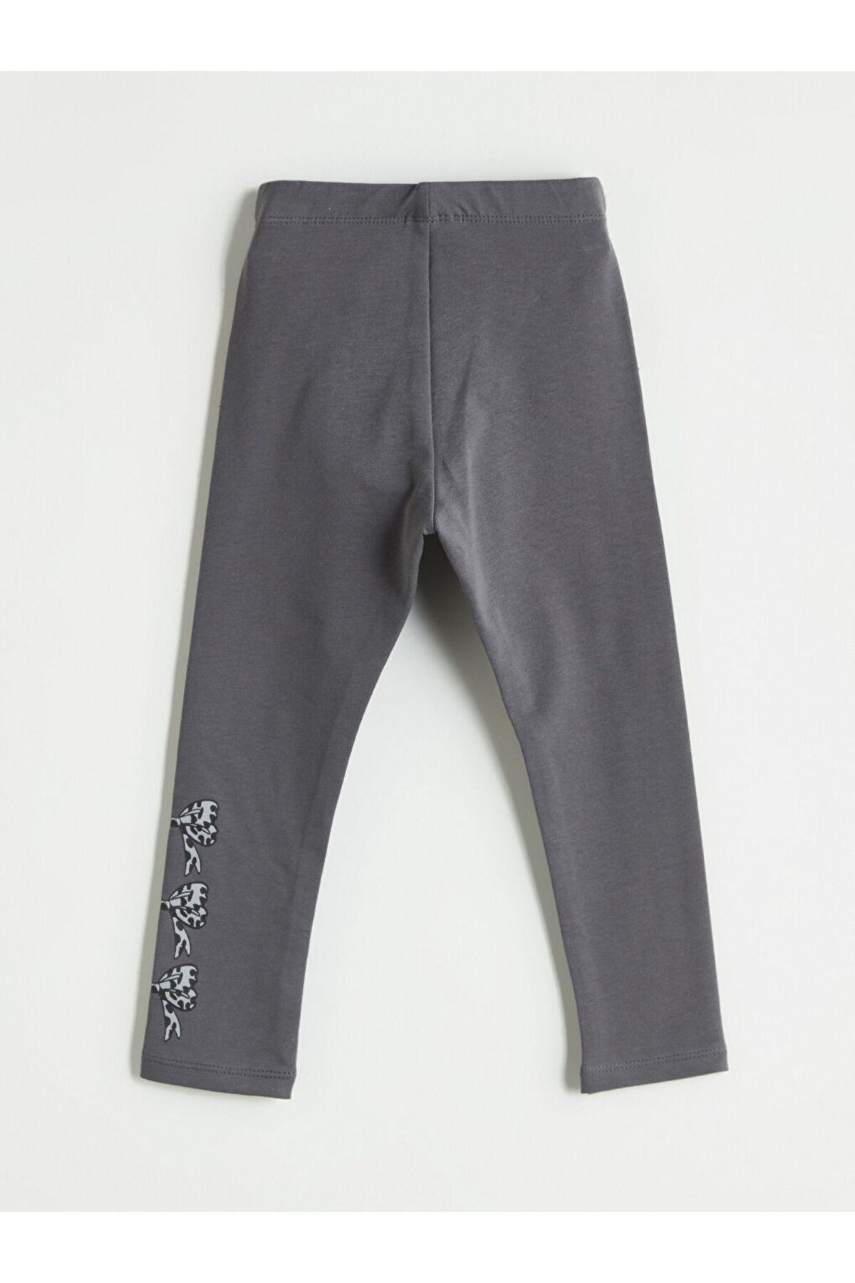 LC Waikiki Gri Beli Lastikli Baskılı Kız Çocuk Tayt fotoğrafı 4 (önizleme)