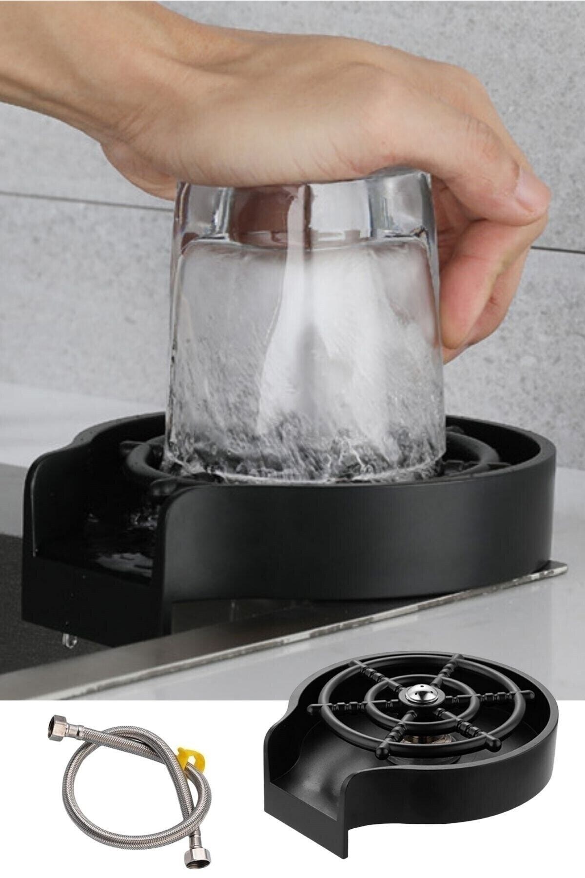 Kiesa Yüksek Basınçlı Otomatik Bardak Yıkama Aparatı Mutfak Lavaboları İçin Hızlı Bardak Durulayıcı