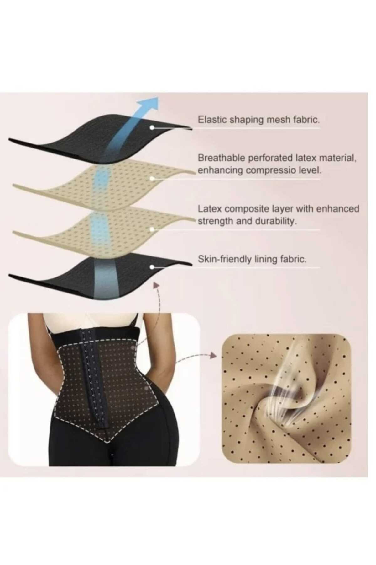 Fstyle-Body sculpting compression garment with 3 front clips for control and compression after childbirth and other occasions 8