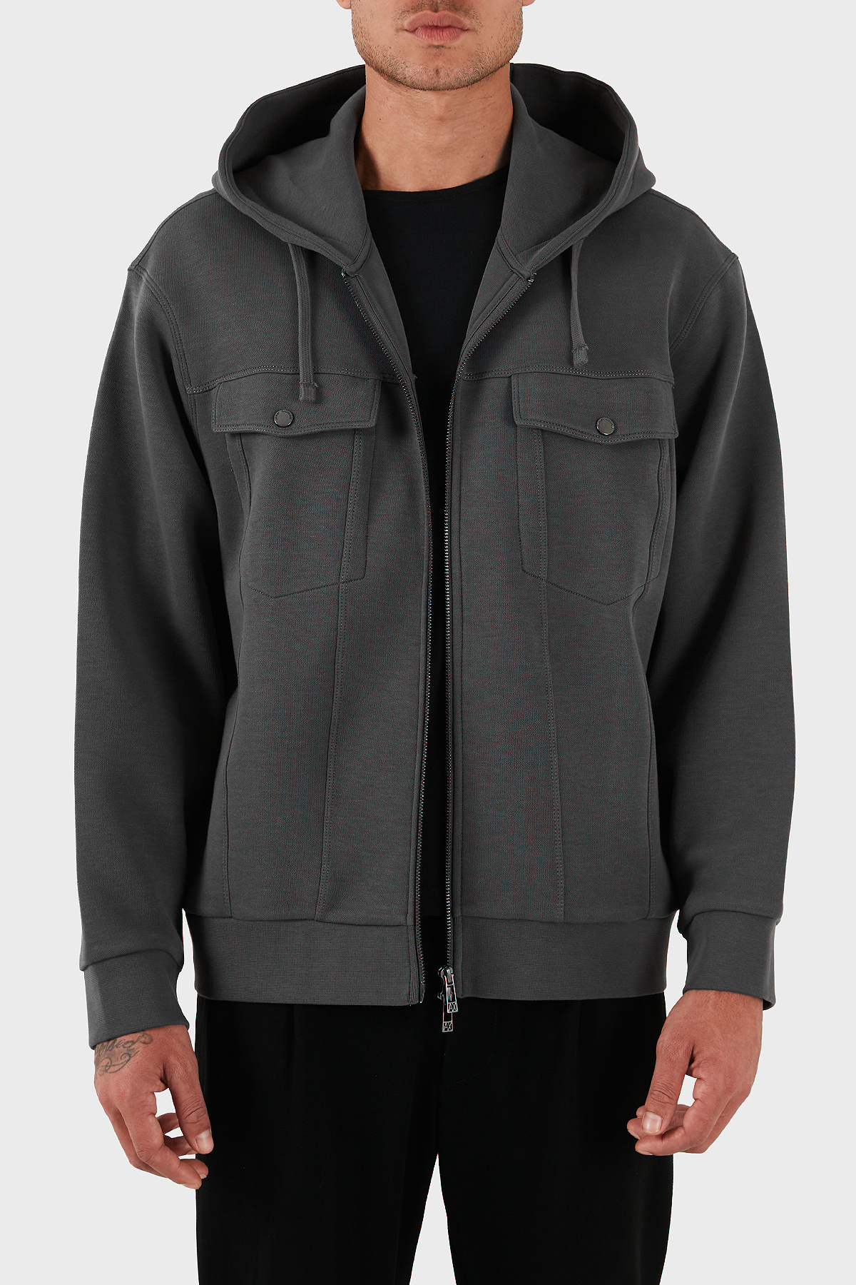 آرمانی اکسچنج SWEAT مردانه SWEAT XM000967 AF16222 U8107 با کلاه‌دار نخی کشدار