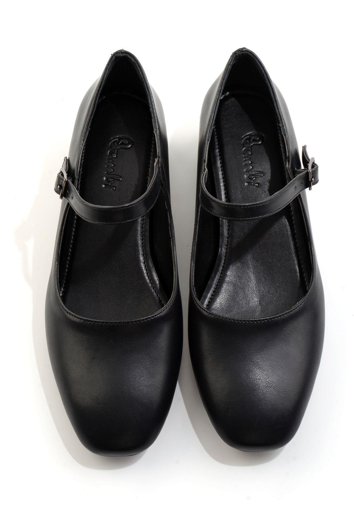 Bambi  Siyah Kadın Klasik Topuklu Ayakkabı K01213034709 - Görsel 4