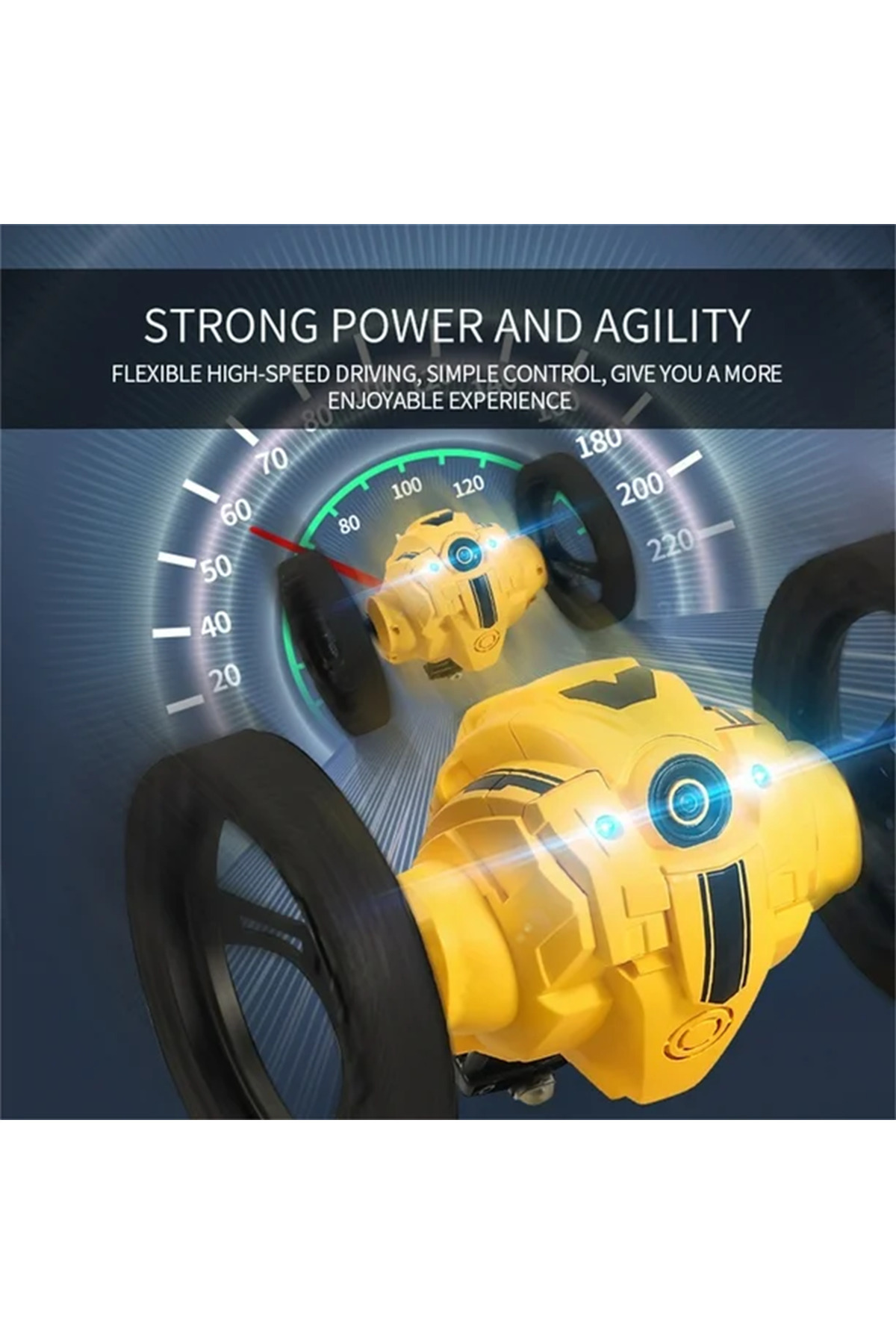 Generic-RC Stunt Car with HD WiFi Camera, Remote Control Bounce Car with 360° Rotation, Sound & Lights 5