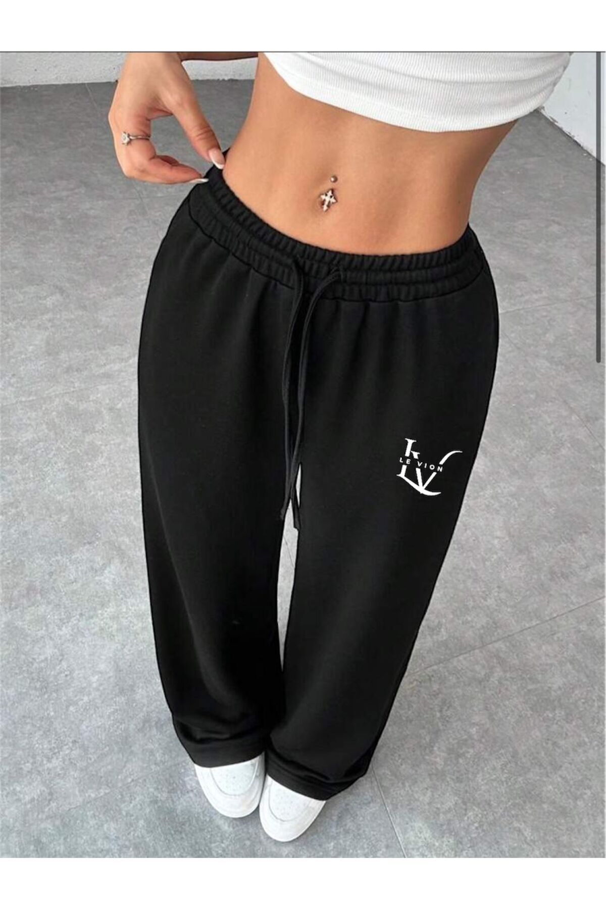 Le Vion Kadın Baskılı Bol Paça Eşofman Altı