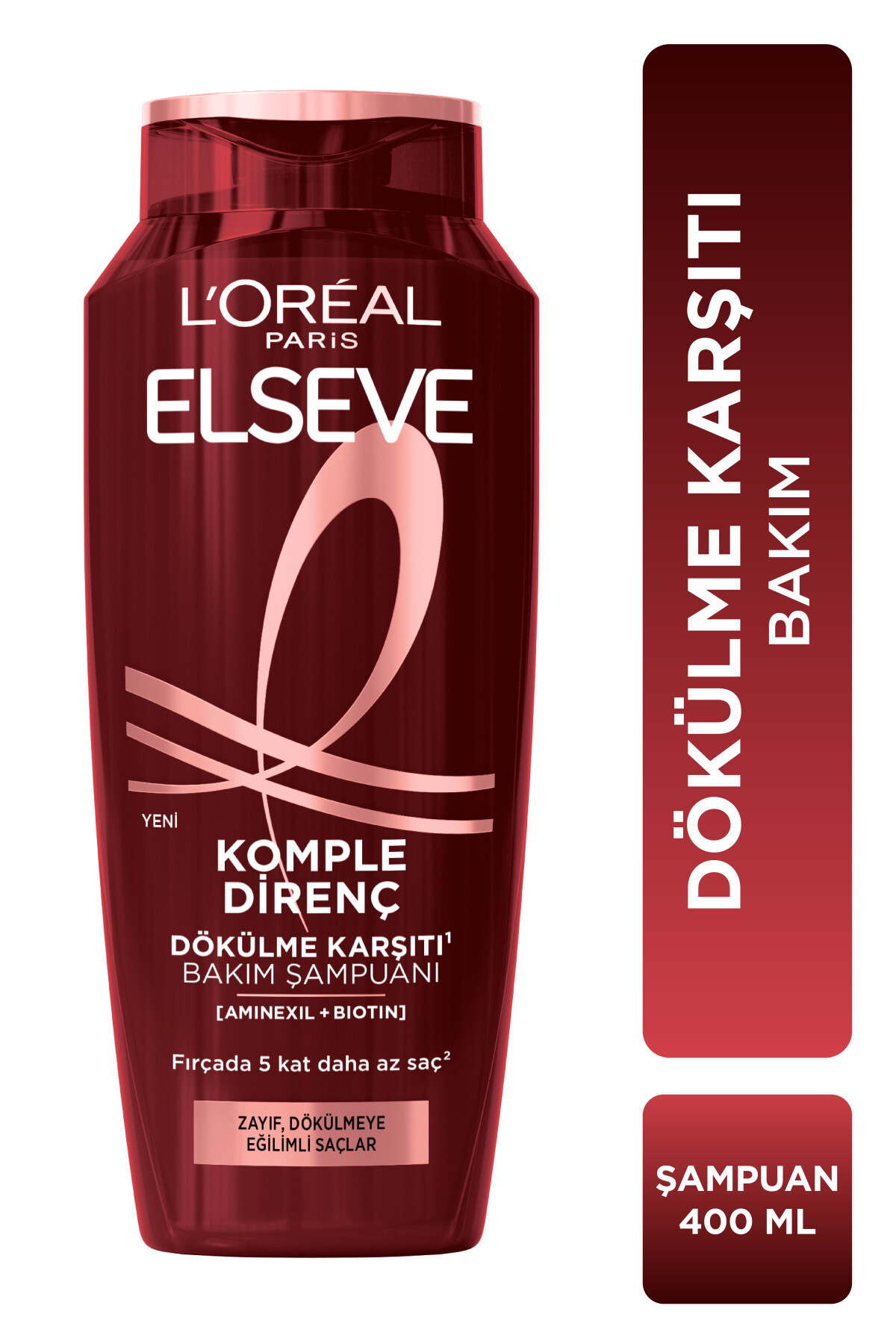 3'lü L'Oréal Paris Elseve Komple Direnç Dökülme Karşıtı Bakım Şampuanı 400 ml — PKTELSVKMPDRNCDKSHPUC — تصویر 2 از 8