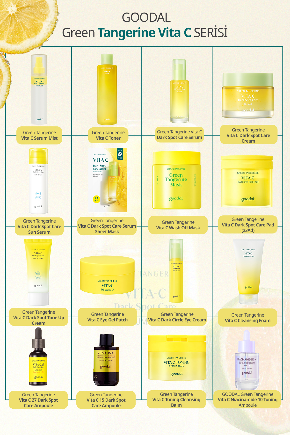 Saf C Vitamini İçerikli Konsantre Ampul GOODAL Green Tangerine Vita C 27 Dark Spot Care Ampoule — YPD-GDL00262 — تصویر 9 از 9