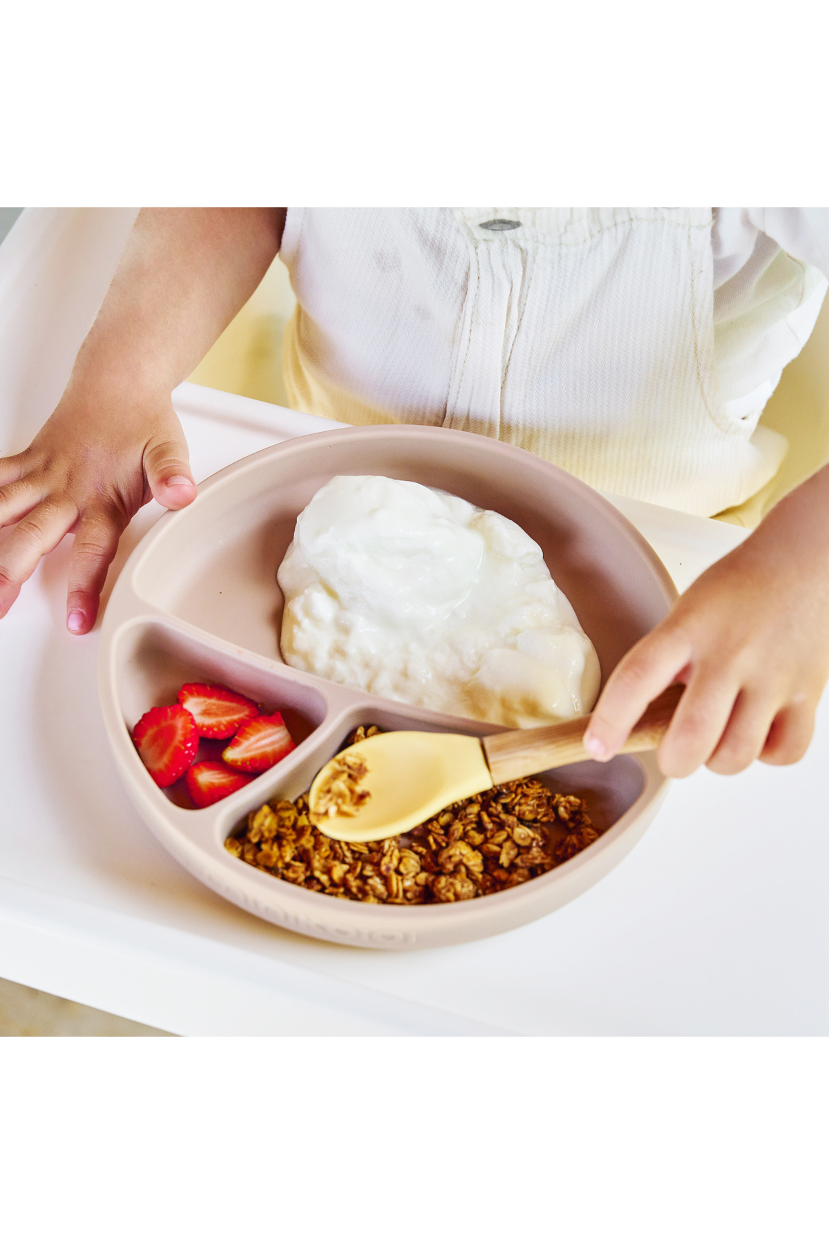 OiOi Mama Kaşığı ve Çatal Seti Mellow Yellow fotoğrafı 4 (önizleme)