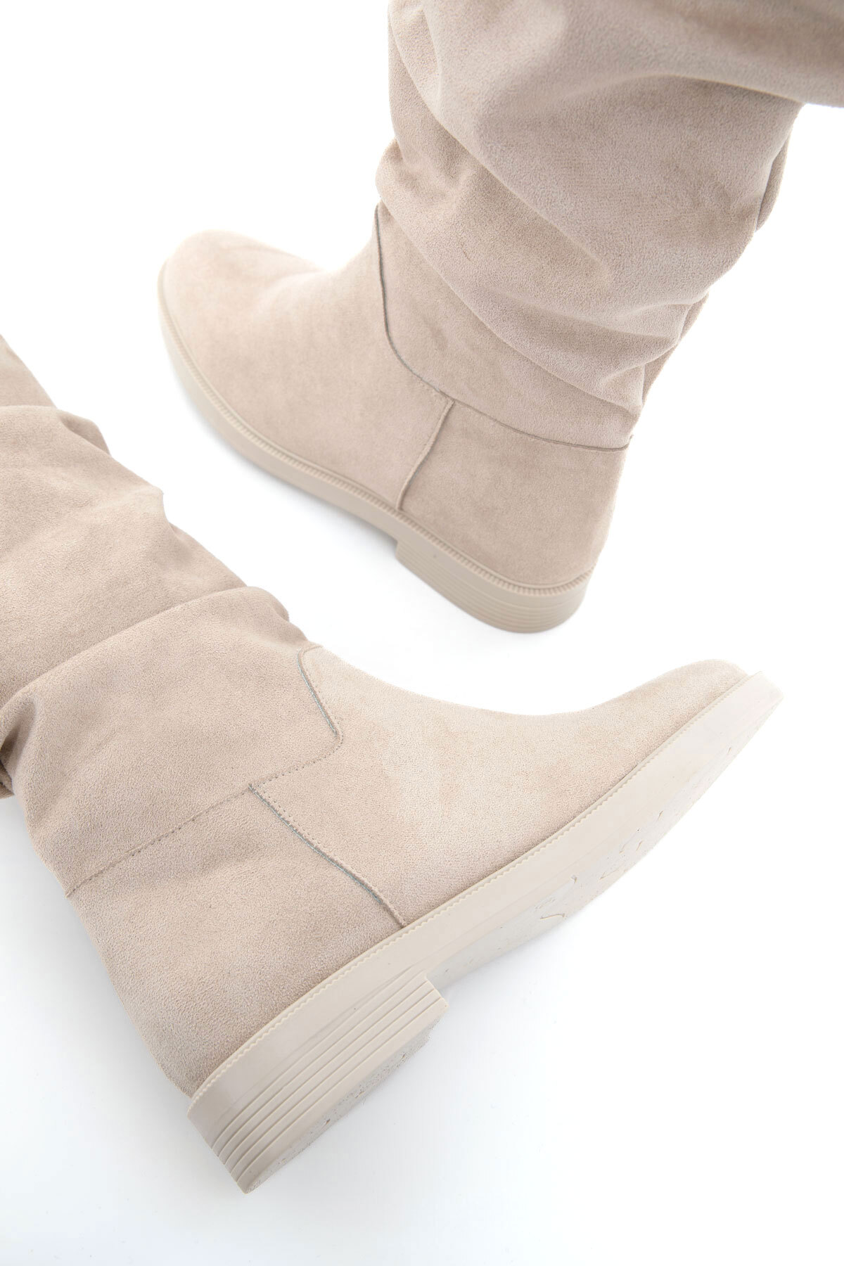 SOHO Beige Wildleder Damenstiefel 19787