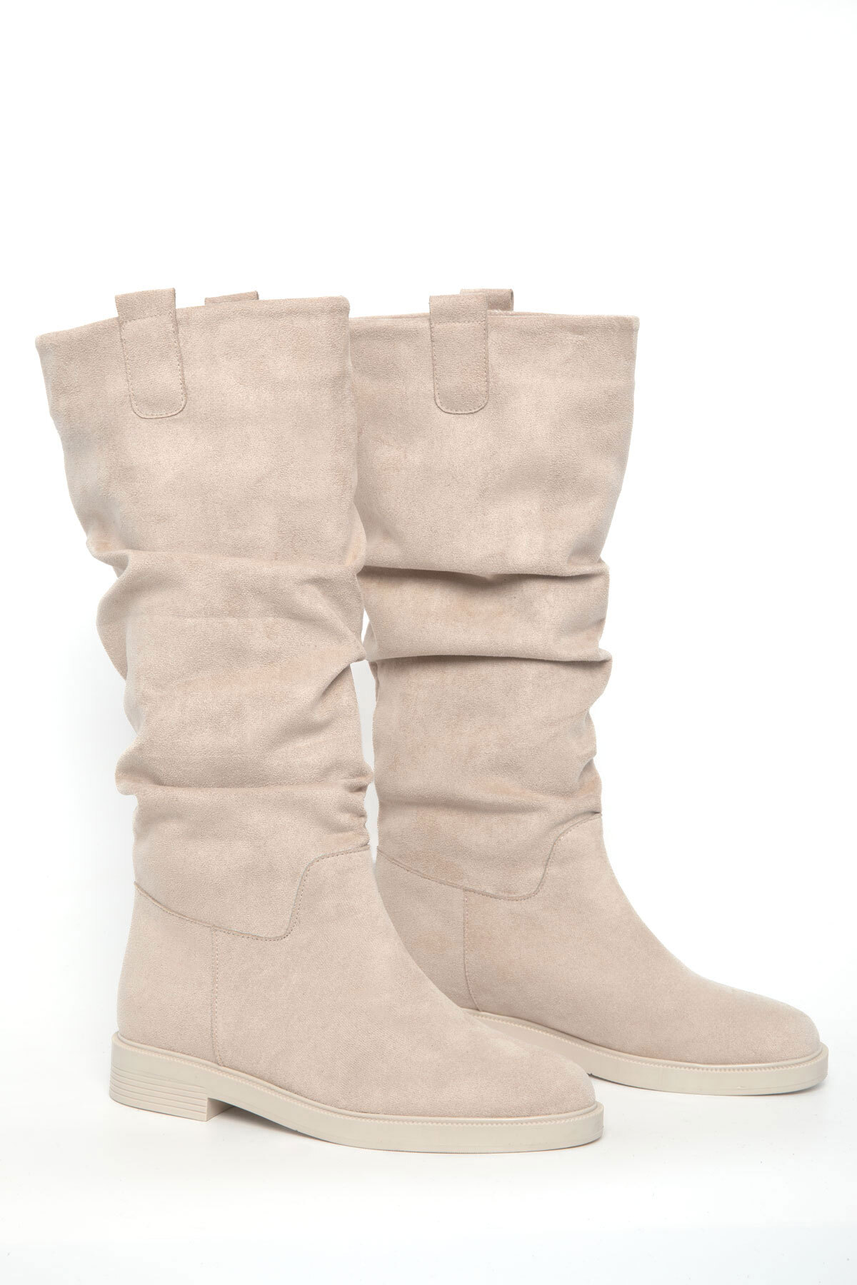 SOHO Beige Wildleder Damenstiefel 19787
