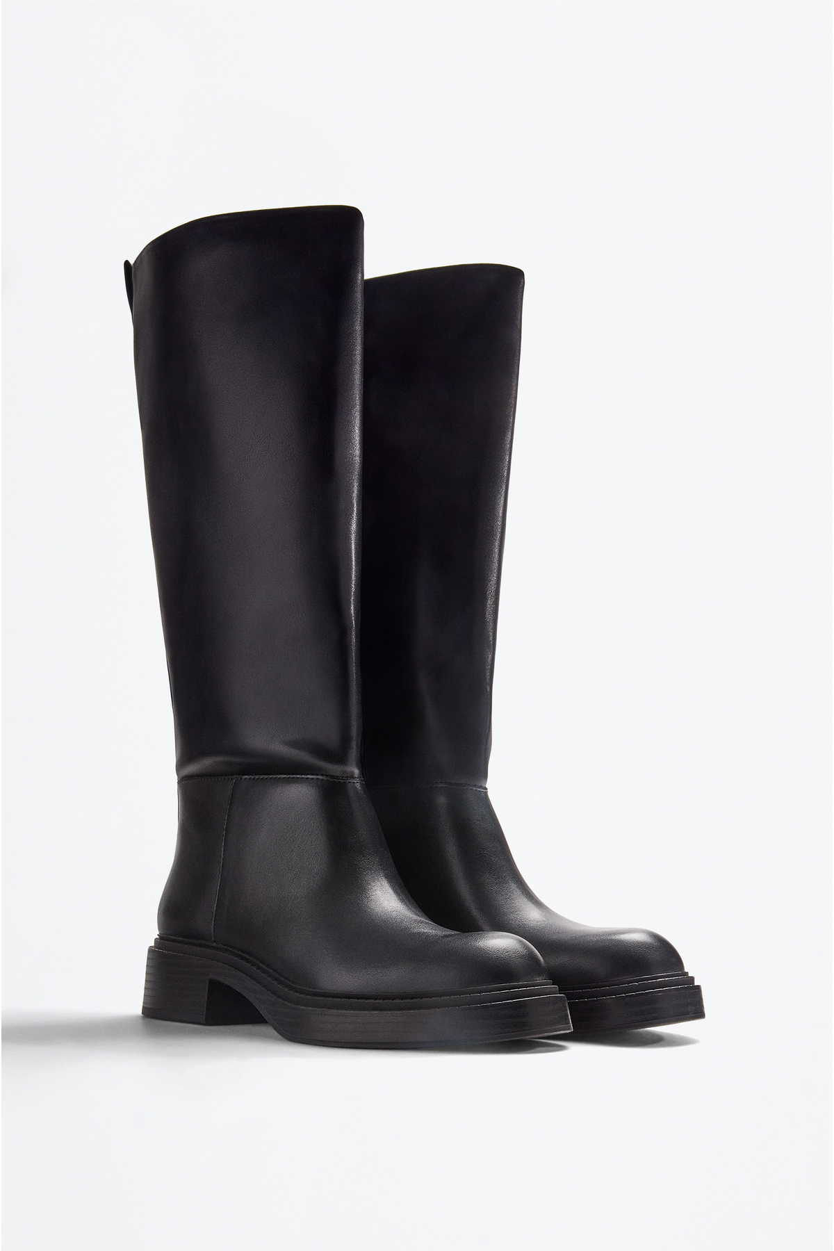 LEFTIES Płaskie wysokie buty damskie