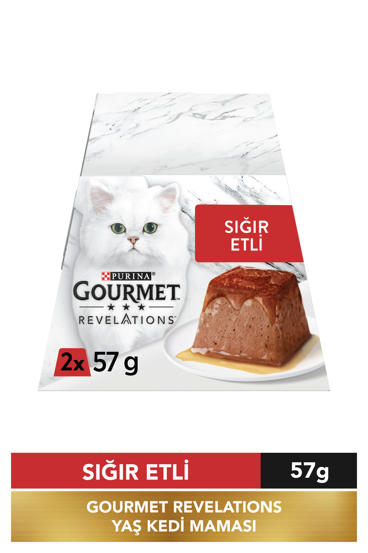Gourmet Revelations Sığır Etli Kedi Yaş Maması 2x57gr - Kedi Pastası
