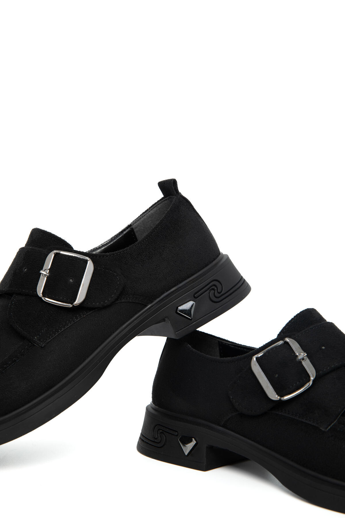 SOHO Siyah Süet Kadın Loafer Ayakkabı 21094 görsel 2
