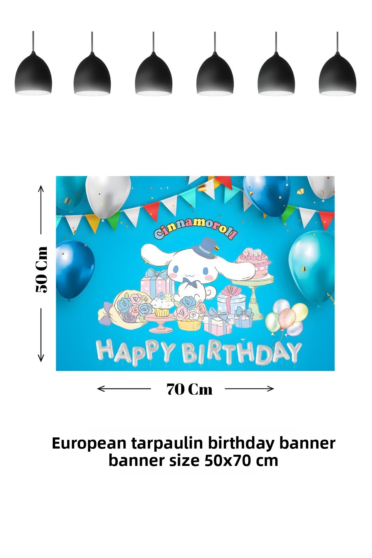 HAPPYLOOPPARTY Cinnamoroll Cinnamon Themed Birthday Banner Party- Trendyol