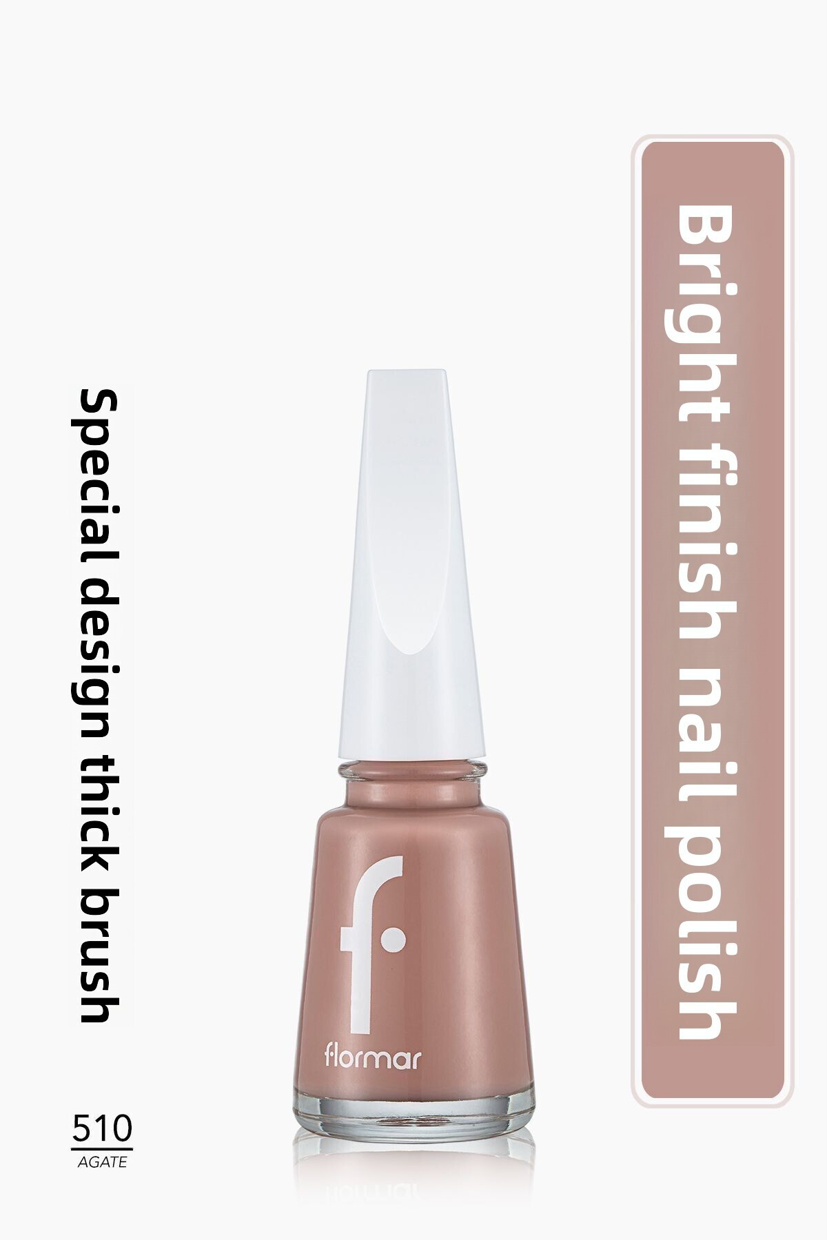 Flormar Klasik Parlak Bitişli Yüksek Pigmentli Oje -nail Enamel- 510 Agate Ne...