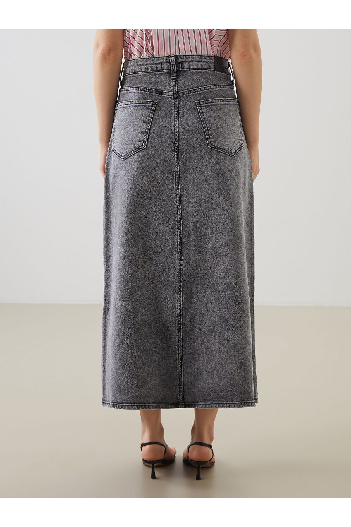 LC Waikiki-Τζιν φούστα Standard Fit 5