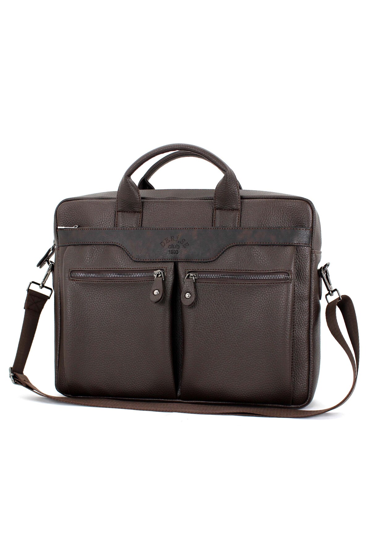 deri,se club  Erkek Kahverengi Dosya Evrak Bilgisayar Çantası 6 Bölmeli Laptop Ve Evrak Çantası - Görsel 2