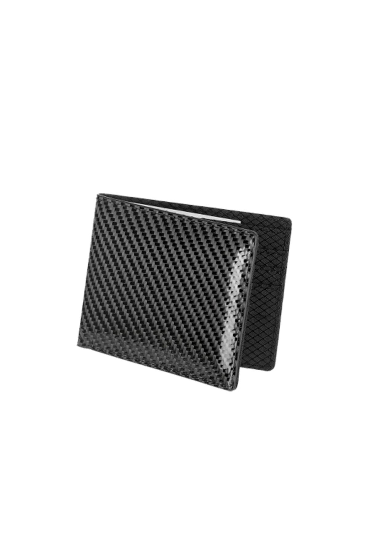 Men's Black Carbon Fiber Wallet