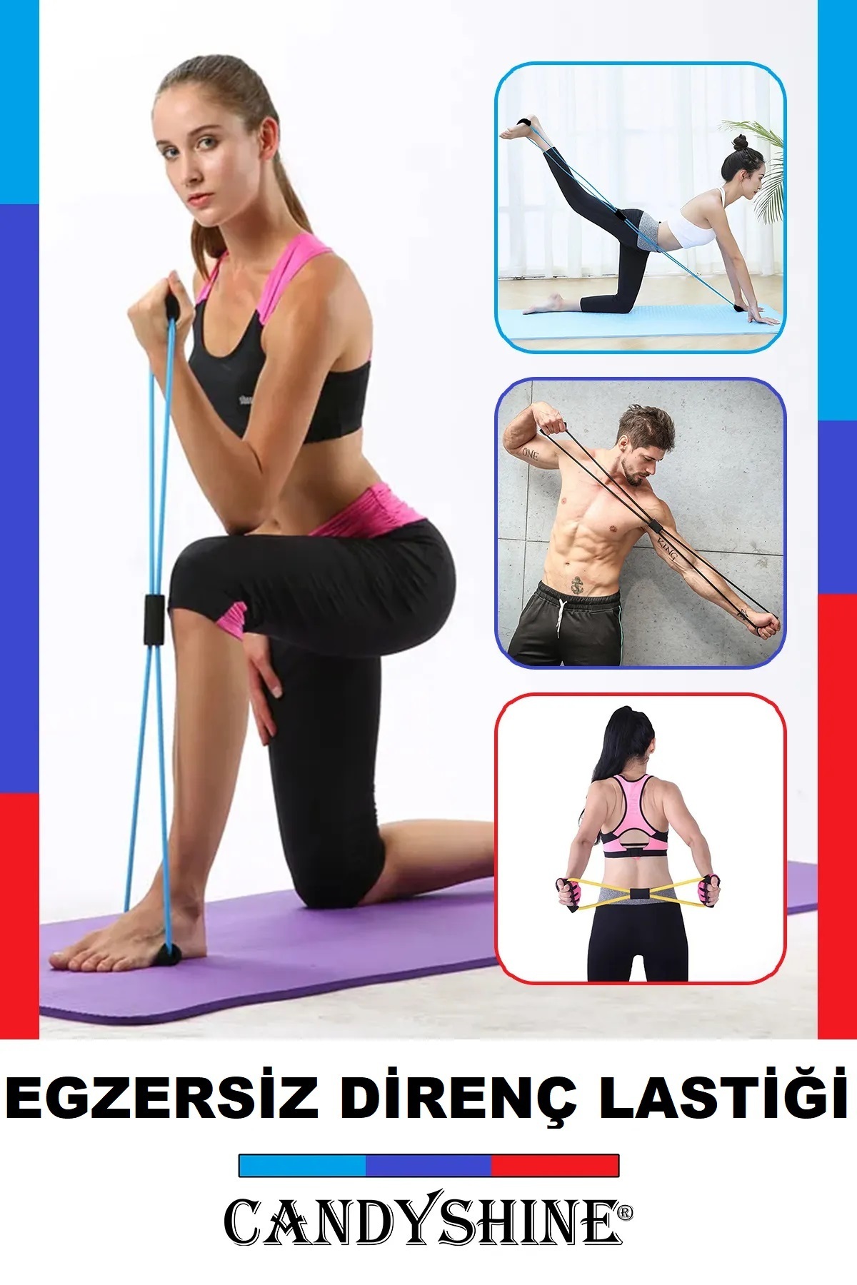 Pilates Band Aerobic Yoga Foot Arm Resistance Band