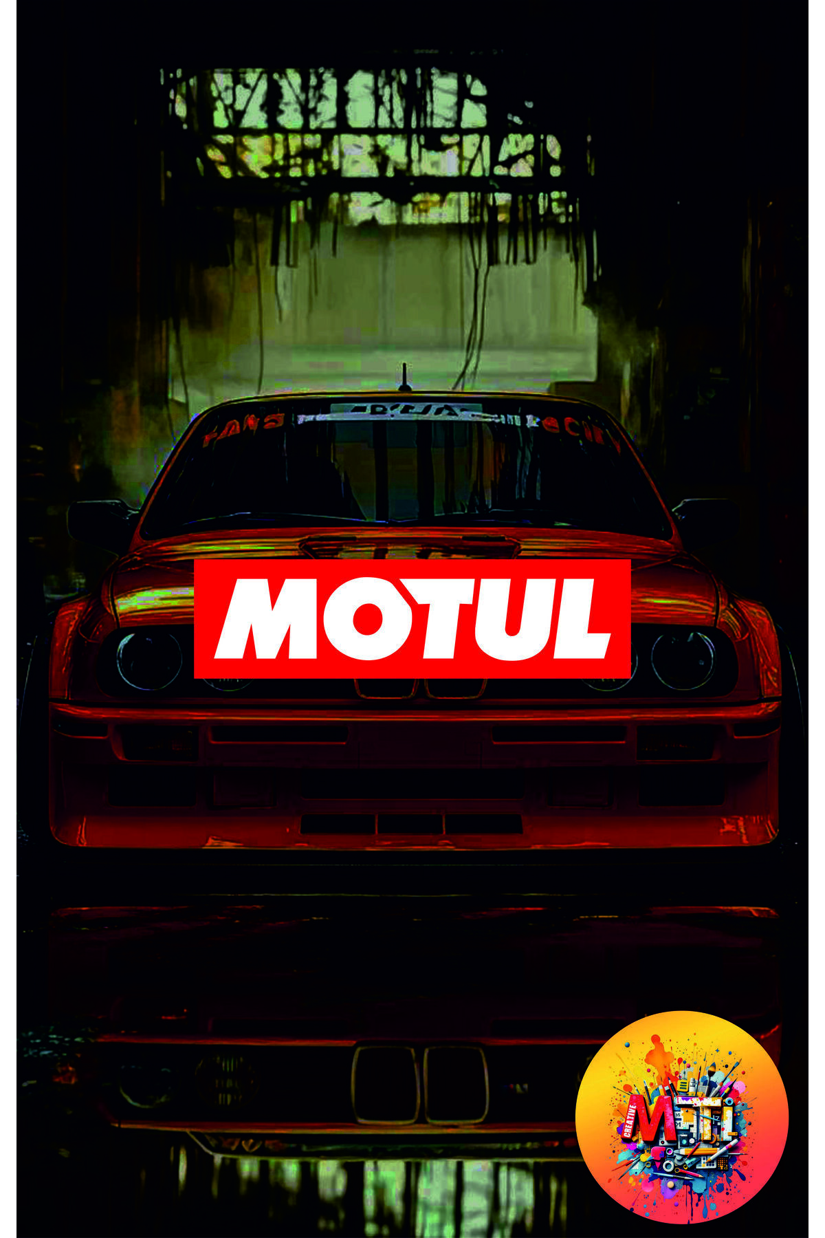 sticker Hologram Motül Yazı Jdm Araba-Motosiklet Cam Etiket Sticker-Motül Motül Hologram Motul