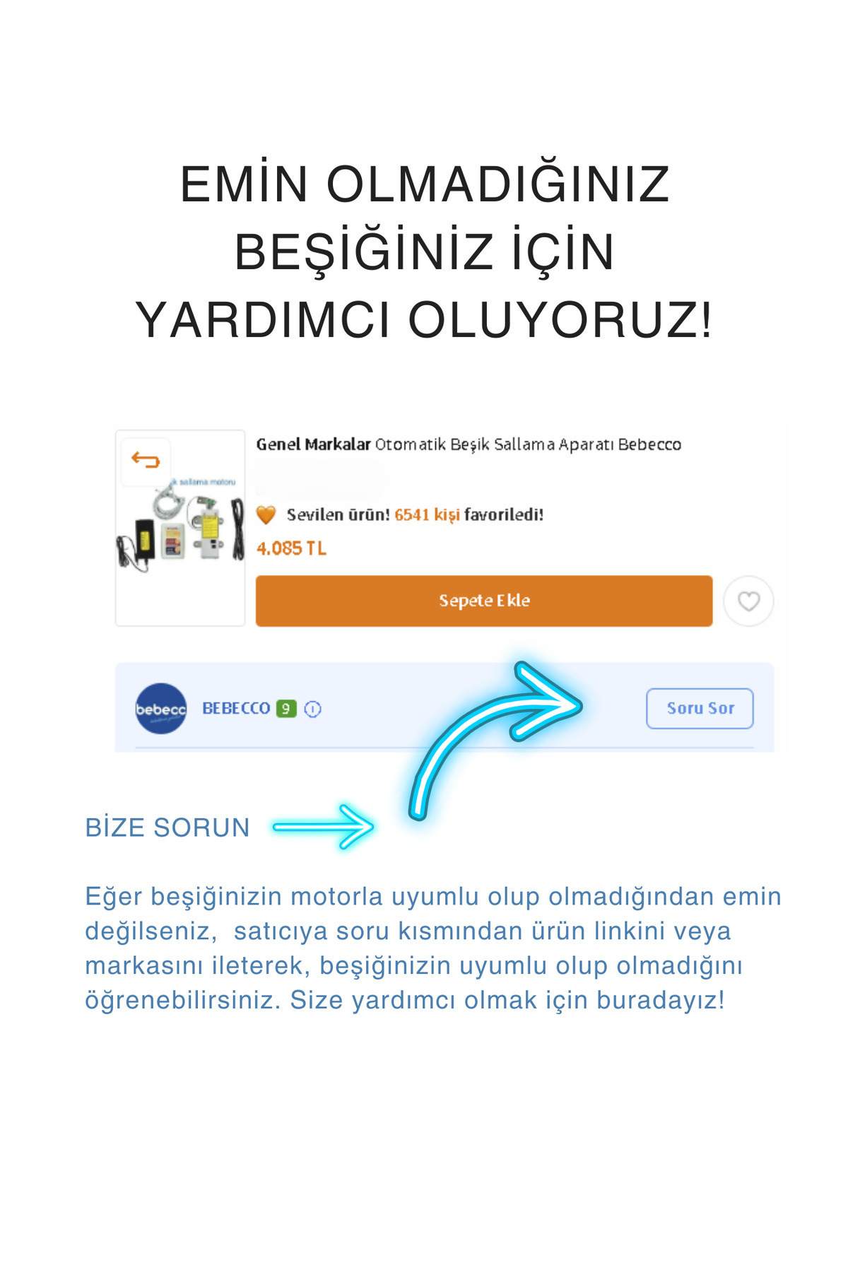 Genel Markalar Beşik Sallama Aparatı - Bebeğiniz İçin Sessiz ve Ayarlanabilir Sallama Motoru fotoğrafı 2 (önizleme)