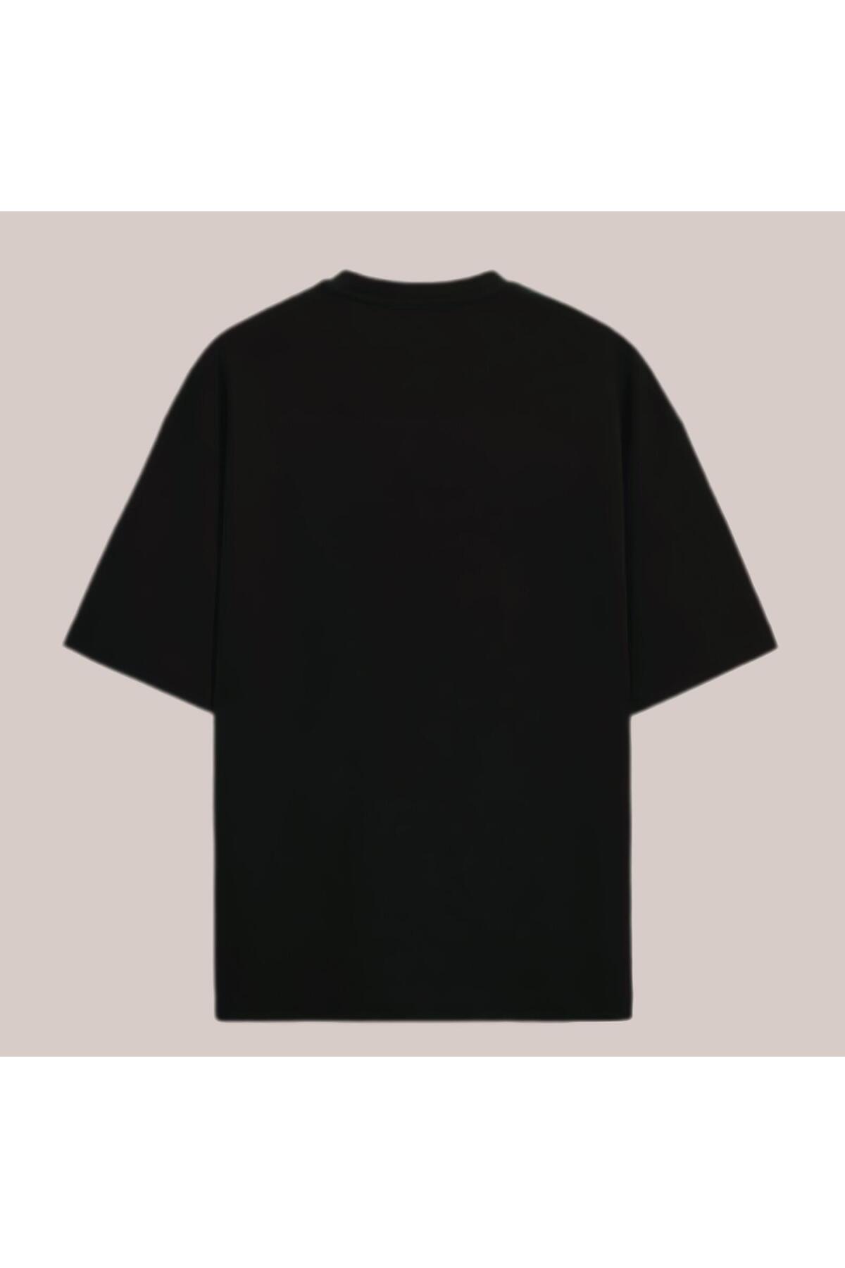 Elvino  Kurdele Temalı Oversize Kadın Tshirt - Görsel 2