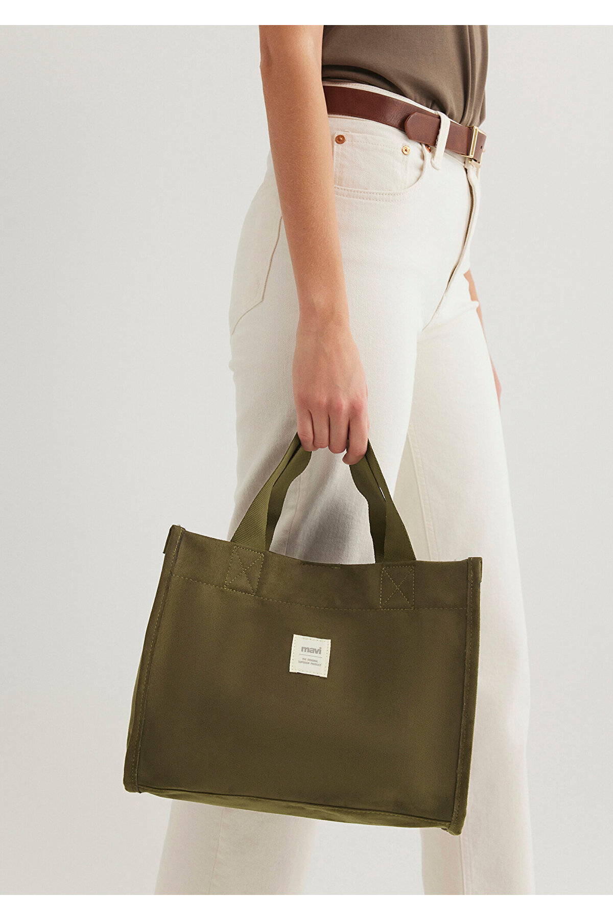 Mavi-Khaki Tote Bag 1912081-71819 1