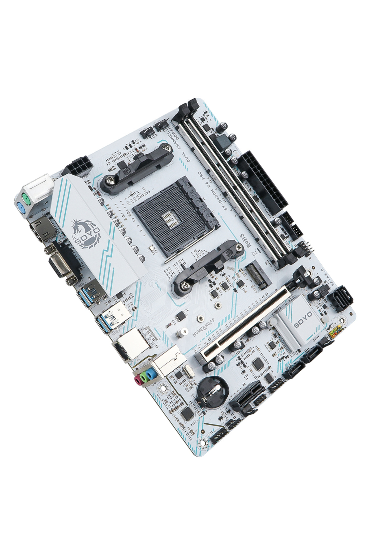 Choice-AMD B450M SOYO AMD B450M Motherboard Dual-channel DDR4 M.2 PCIE 3.0 NVME SATA3.0 Supports Ryzen 5600 5