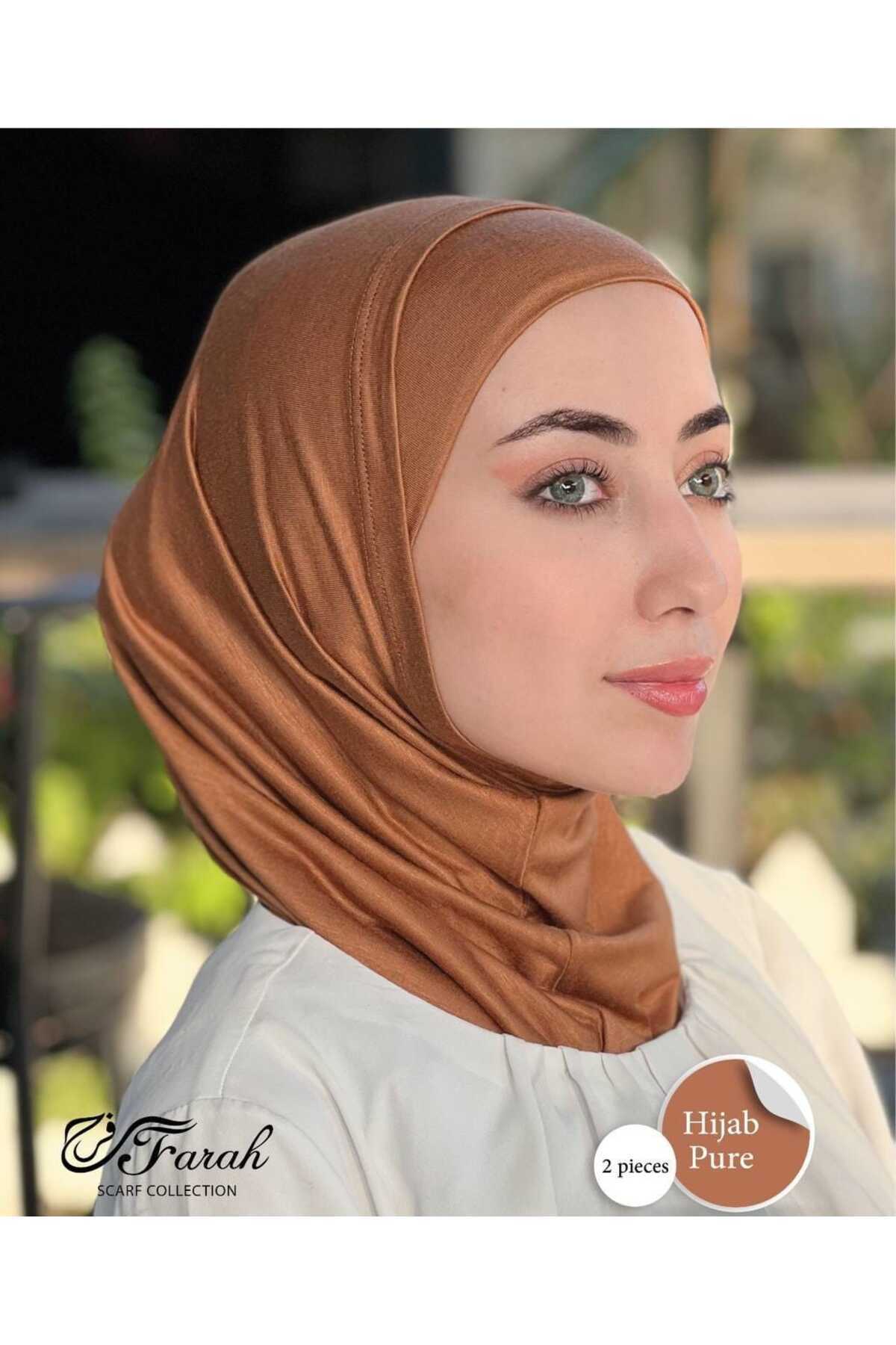 Be Smile&Happy-A set of 6 different colors of two-piece Syrian hijab consisting of (open bandana + hijab) 7