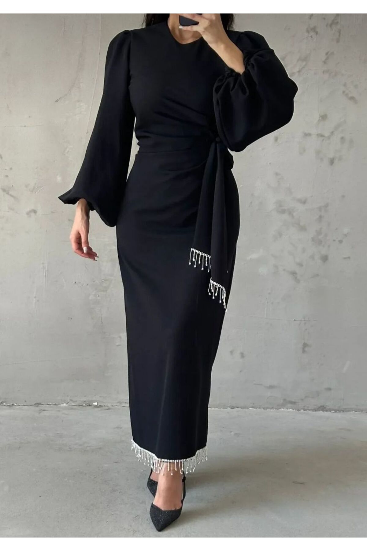 TESETTÜR AKBAŞ Double Krep Tesettür Abiye