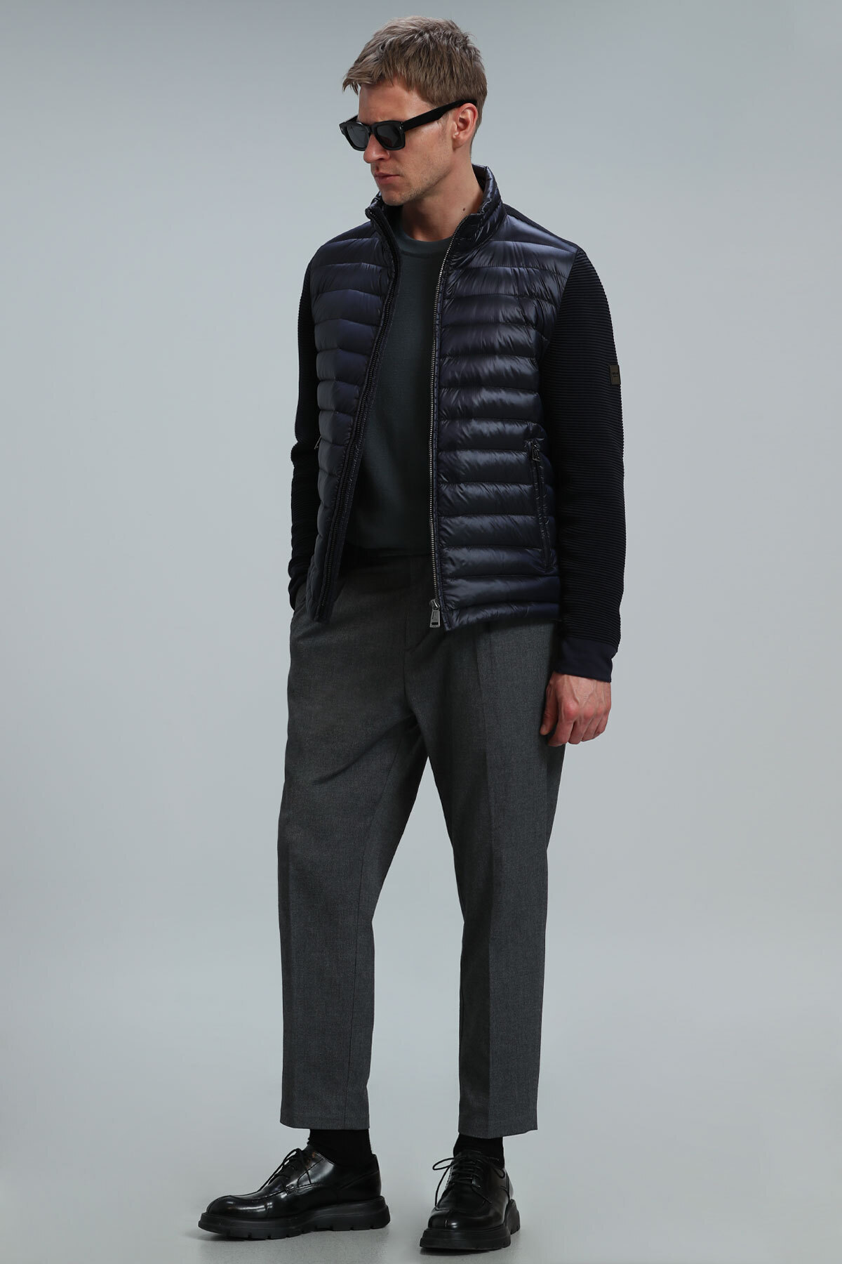 Lufian-Men's Sweater - Speed Petrol Color 4